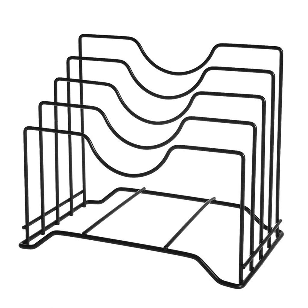 XJJZS Pot Lid Rack Organizer - Space Saving Kitchen Storage for Pans, Cutting Boards & Cookware | Cabinet & Pantry Organization Solution for Small Kitchens