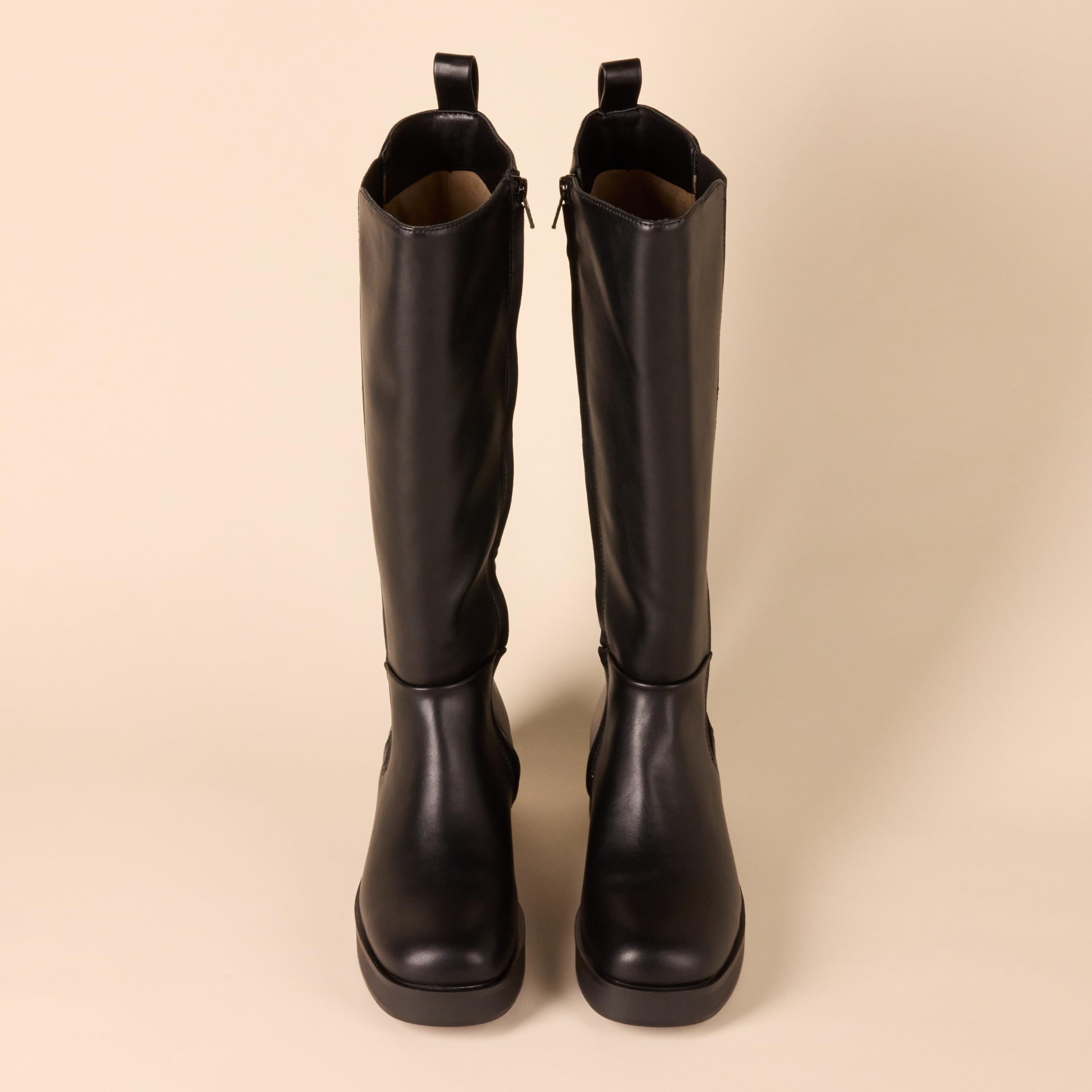 Amazon Essentials Women's Tall Gusset Boots - Comfortable Knee-High Winter Boots with Side Zipper & Cushioned Insole | Perfect for Snow, Rain & Cold Weather Outfits