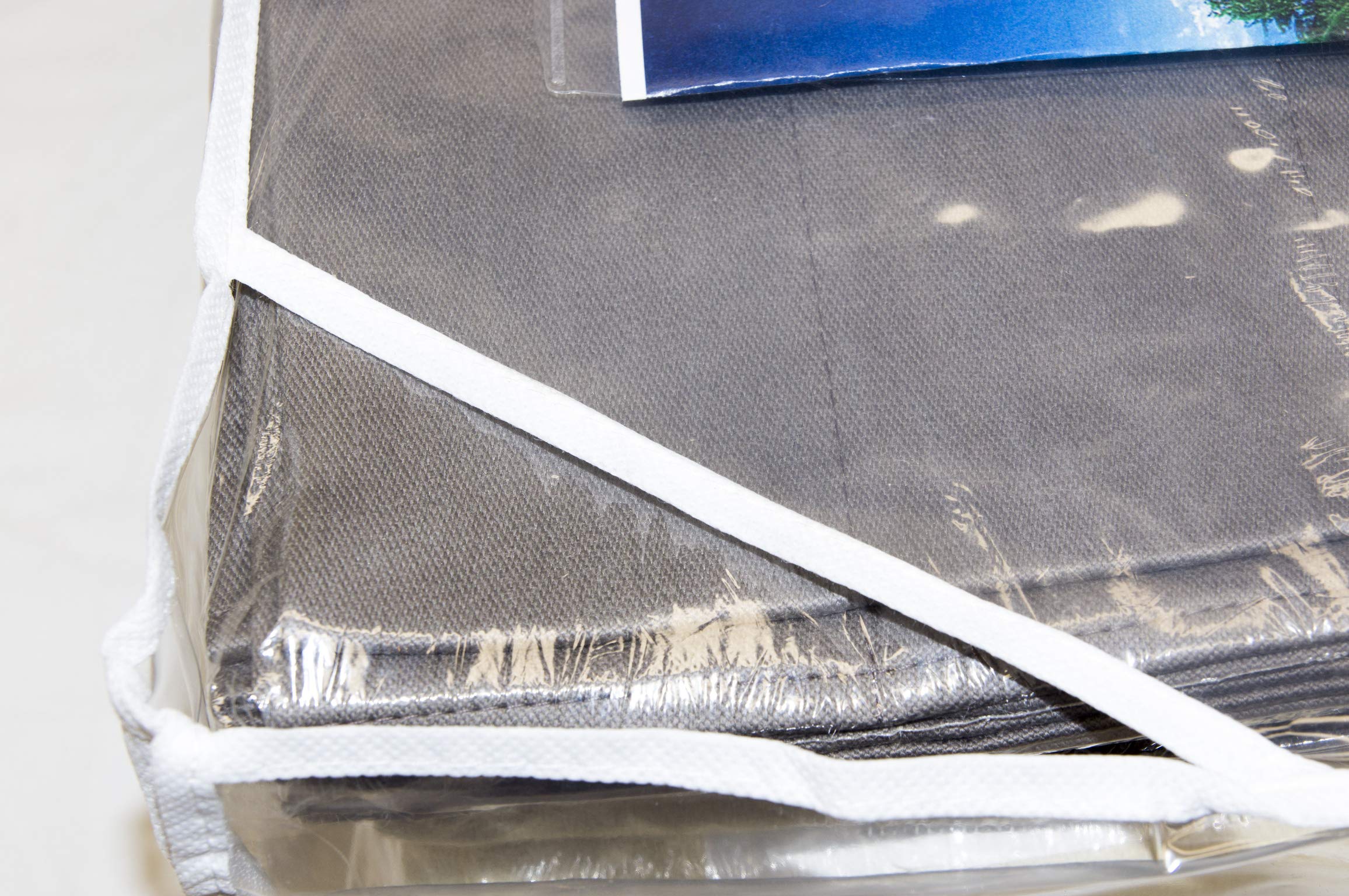 10-Pack Clear Vinyl Zippered Comforter Storage Bags 13 x 19.5 x 6.5 Inch - Space-Saving Organizer with 9 x 9 Insert Pocket & Display Window - Perfect for Blanket, Bedding, Seasonal Clothes Storage in Closet or Under Bed