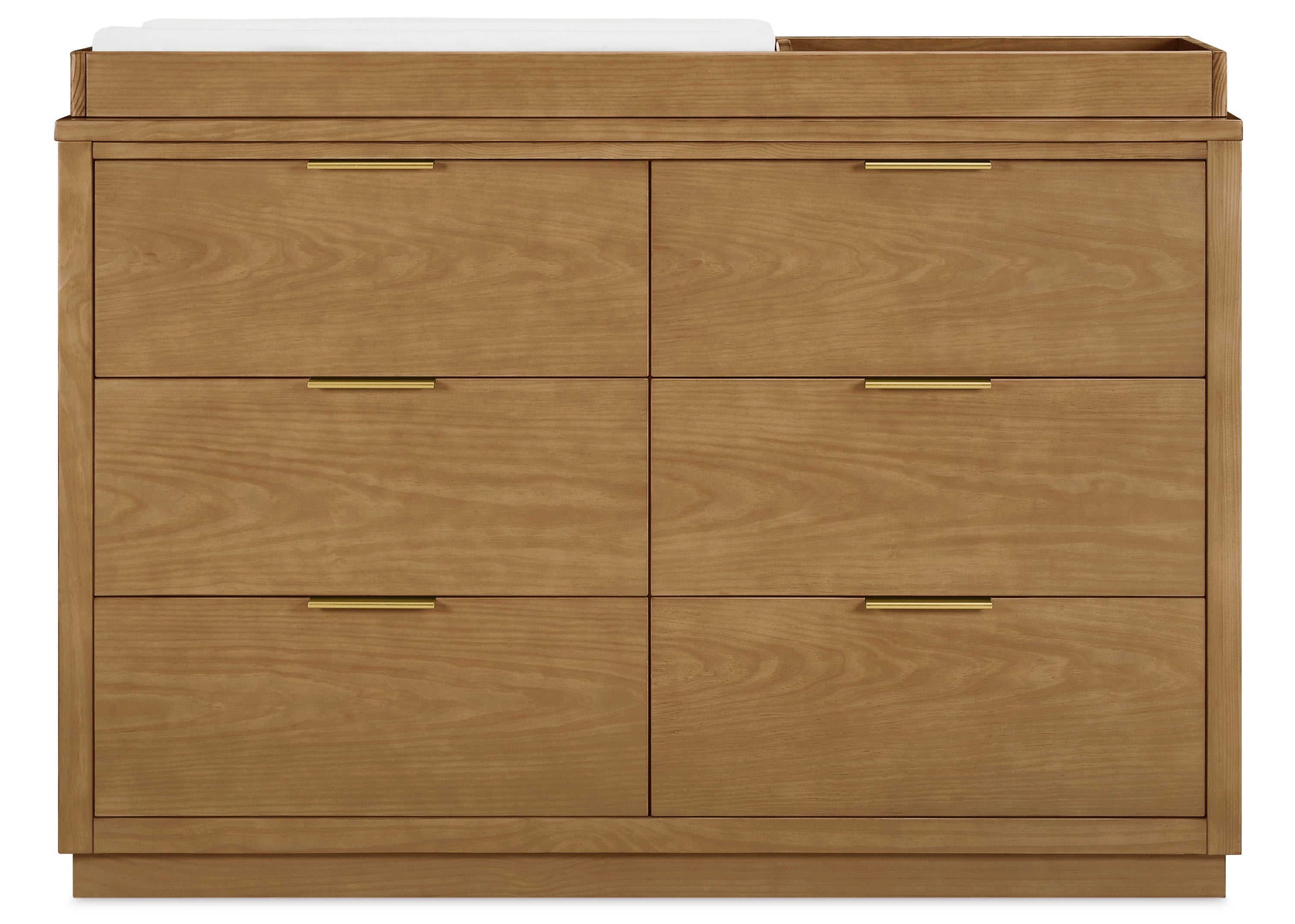 Forever 6-Drawer Dresser with Changing Top & Interlocking Drawers - Naturals Collection | Nursery Furniture for Baby Essentials & Storage Solution