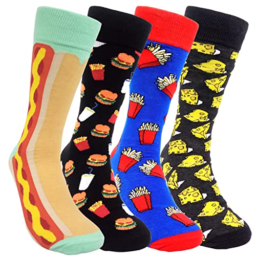 4 Pairs - Burger/French Fries/Cheese/Hot Dog