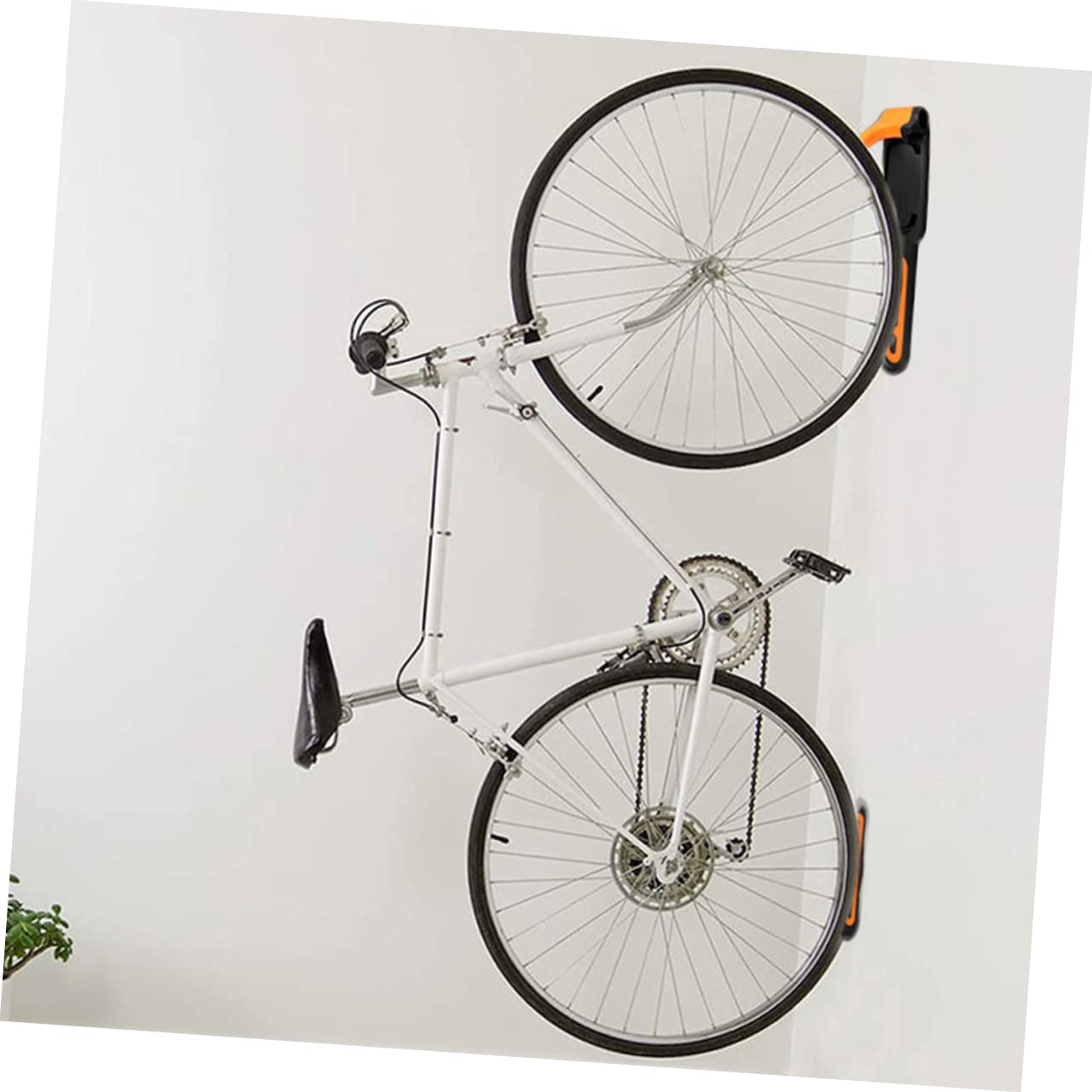 INOOMP 3-Pack Heavy Duty Bike Hooks - Wall Mounted Bicycle Storage Hanger for Garage, Shed & Home Organization - ABS Plastic Bike Accessories for Space Saving Storage