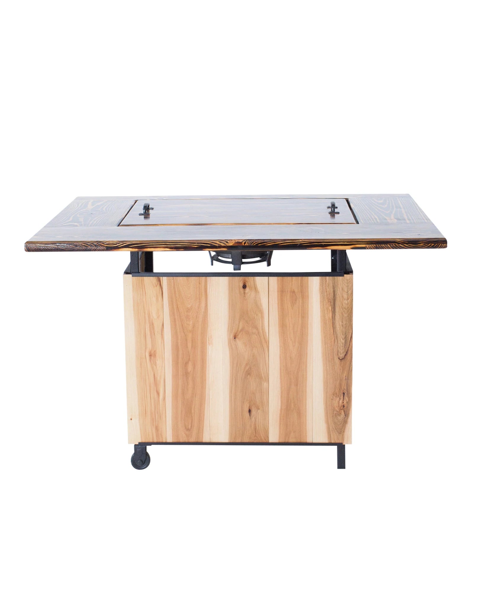 Premium Hickory Wood Backyard Hibachi Grill – Portable Charcoal BBQ for Outdoor Cooking, Camping, and Patio Parties
