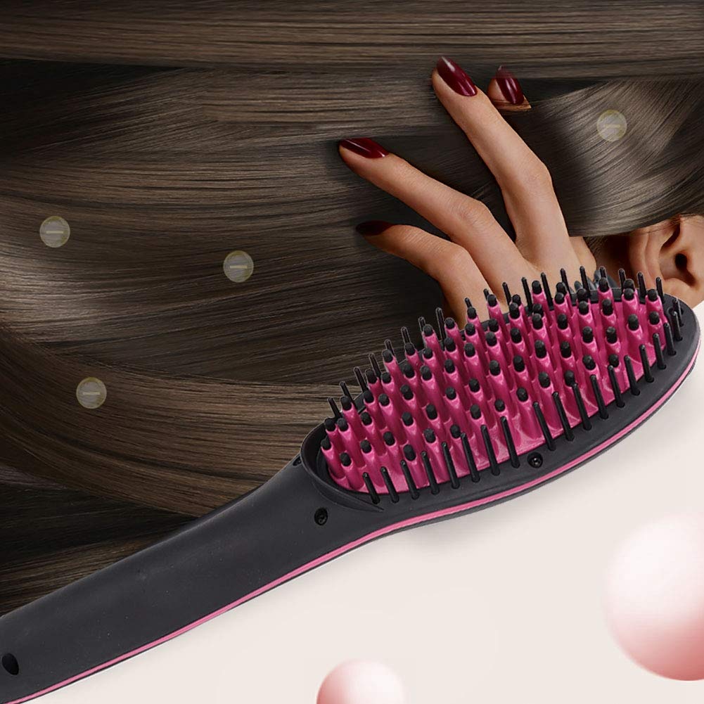 EXCLUZO 3-in-1 Hair Straightener Comb with Digital Display - Tourmaline Ceramic Ionic Technology for Frizz-Free Styling (110-240V EU Standard) | Perfect for Home Use, Travel & Salon Styling