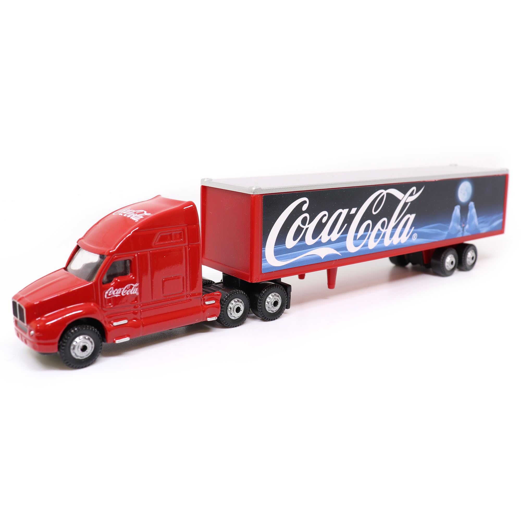 Motor City Classics 1:87 Scale Bears and Moon Long Hauler Diecast Truck - White & Blue Collectible Model for Display & Diecast Enthusiasts