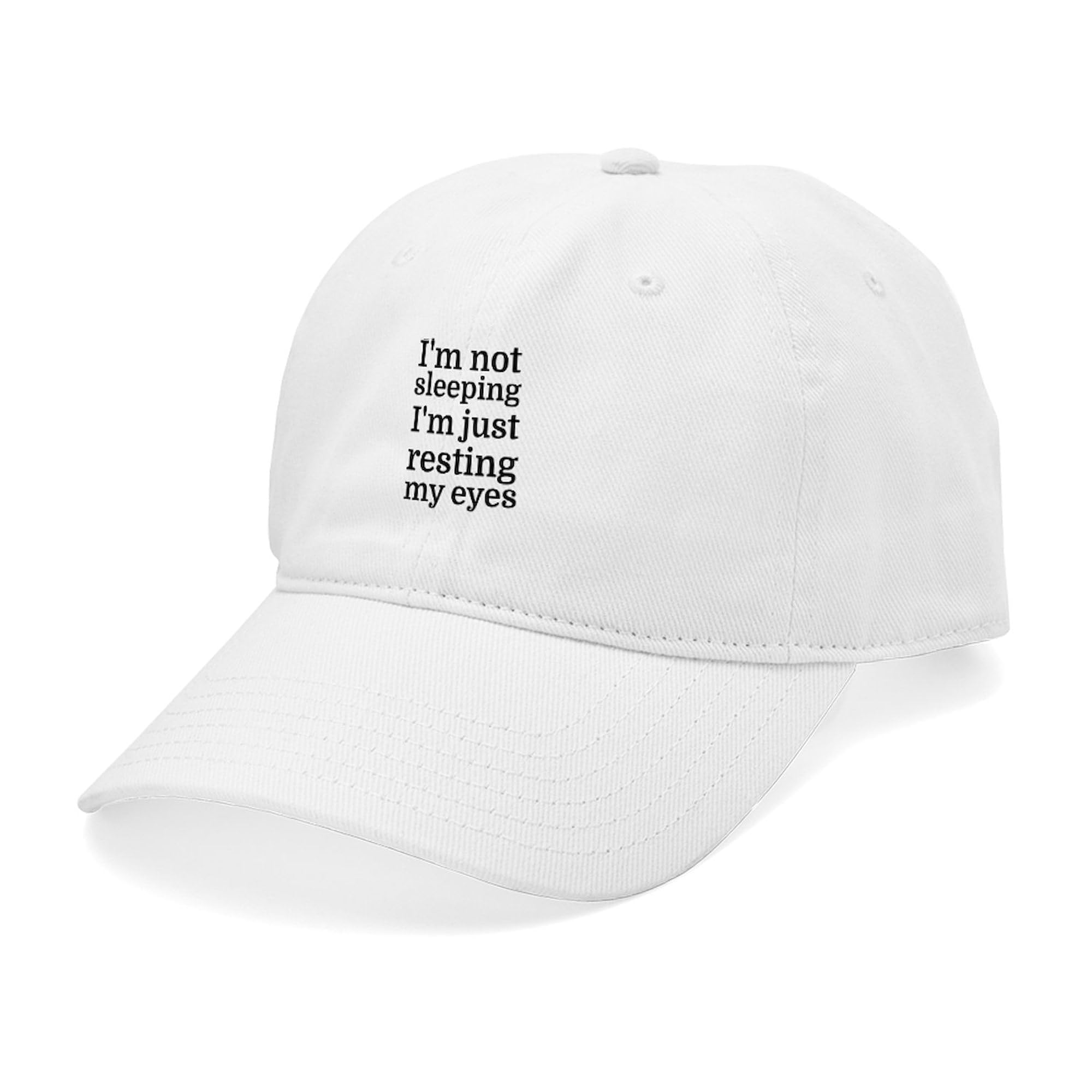 Adjustable Baseball Cap - 'I'm Not Sleeping, I'm Just Resting My Eyes' Funny Novelty Hat by CafePress | Perfect for Gifts, Jogging, and Outdoor Activities