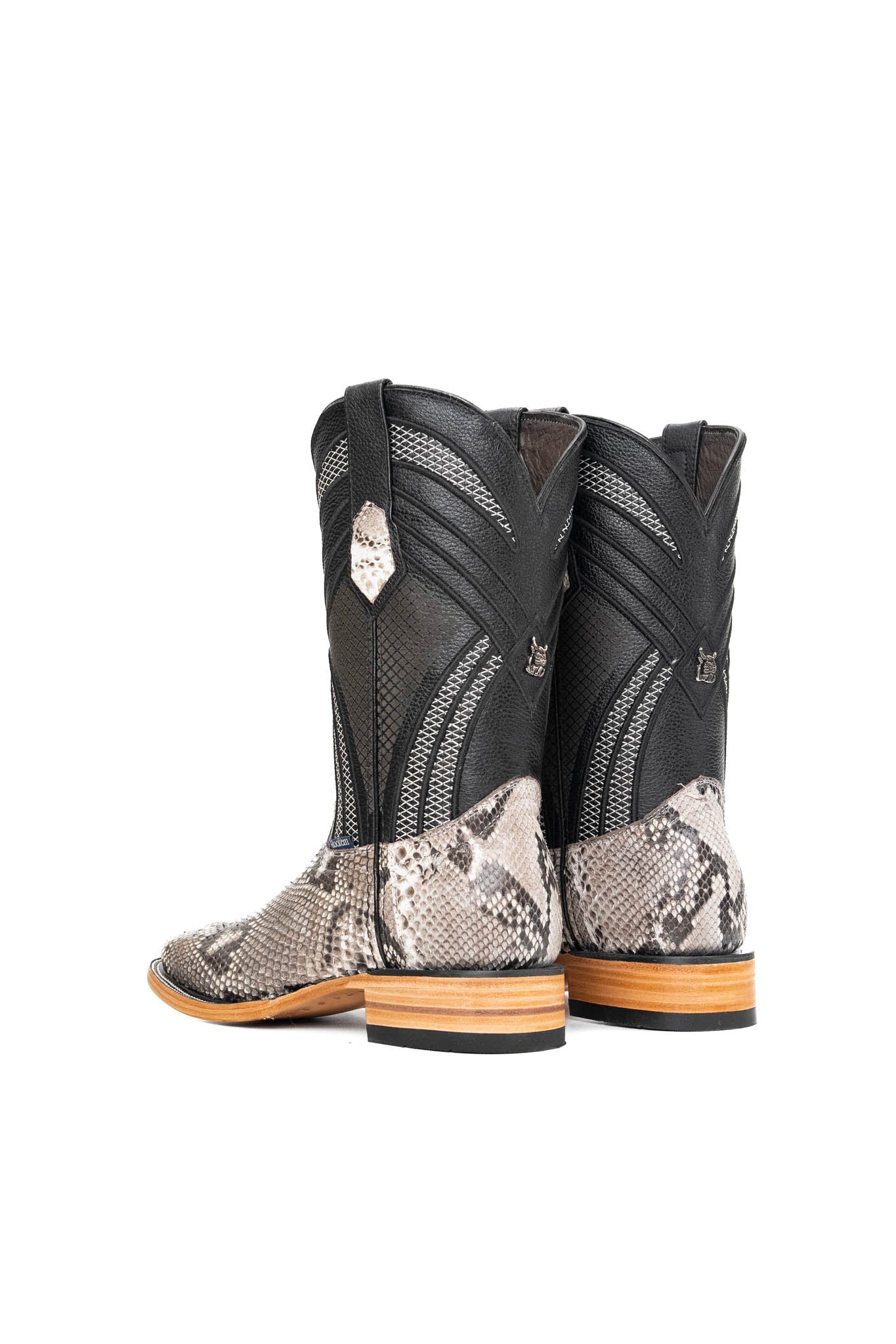 Monroe Python Belly Exotic Square Toe Cowboy Boots for Men - Western Style Leather Boots for Rodeo, Country Dancing & Outdoor Adventures
