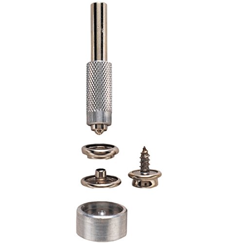 General Tools 1267 - 24-Piece Screw Snap Fastener Kit for Leather, Fabric & DIY Projects | Heavy Duty Fasteners for Belts, Bags & Clothing Repair
