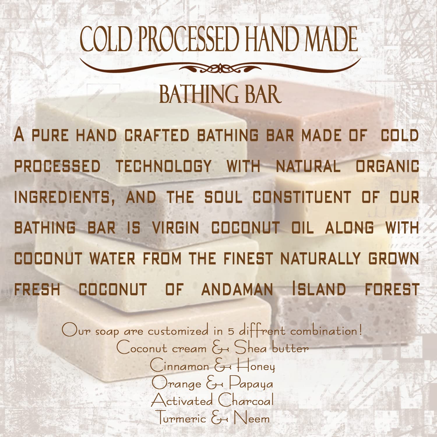 Cocoved Handmade Herbal Beauty Bar for Glowing Skin - 100% Natural Coconut Oil Soap with Activated Charcoal (100g) - Exfoliating & Cleansing for Acne-Prone & Sensitive Skin - Perfect for Daily Face & Body Care