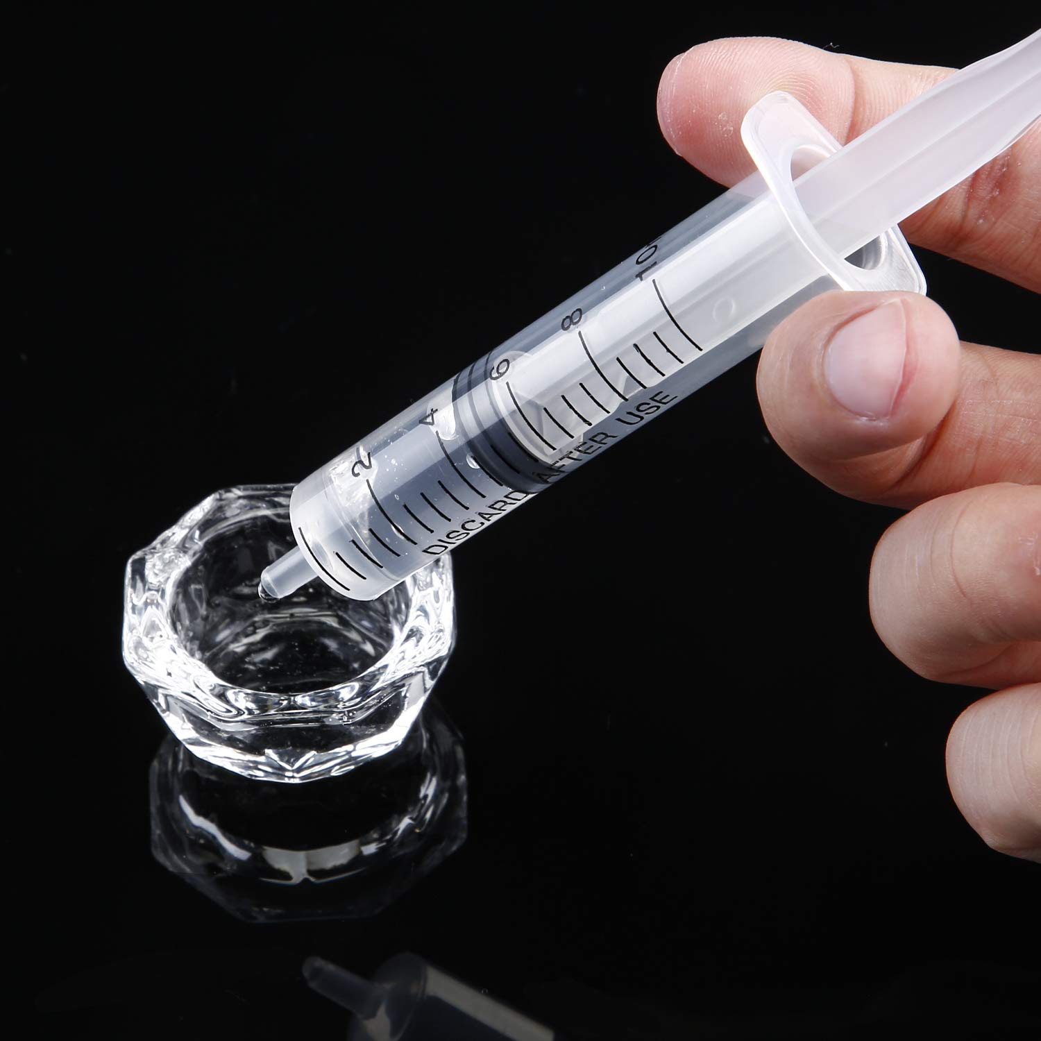 20 Pack Plastic Syringes with Measurement Marks - Precise Liquid Measuring, Watering Plants, Refilling Ink & Essential Oils - Ideal for DIY, Crafts, Lab & Pet Care