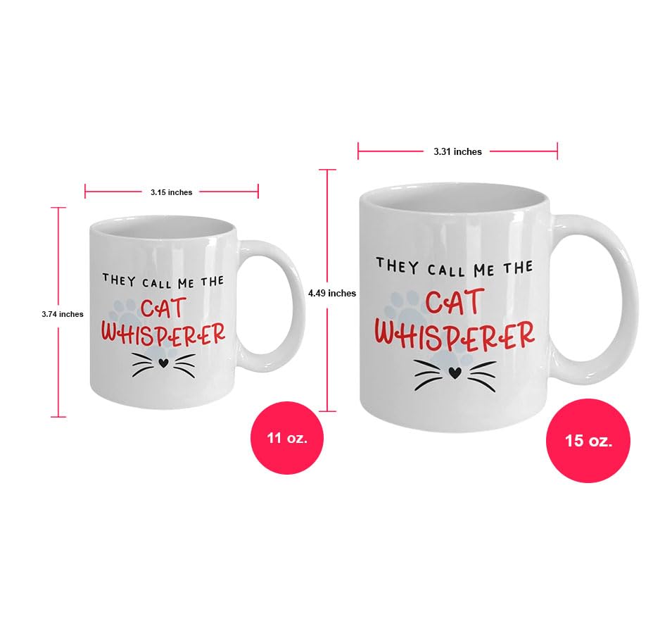 Funny Cat Whisperer Coffee Mug - Gift for Cat Lovers - Perfect for Home, Office & Coffee Breaks