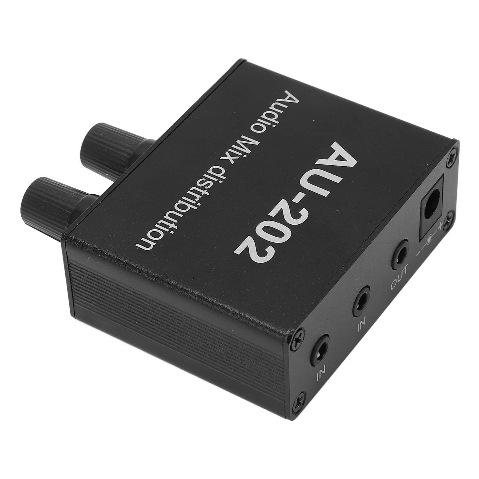 Jeanoko Audio Mixer - 3.5mm Jack Stereo Audio Switch Box with NJM4556A Driver, 2 Input 2 Output Lossless Signal Distribution | Perfect for Home Studio, DJ Setup & Audio Routing