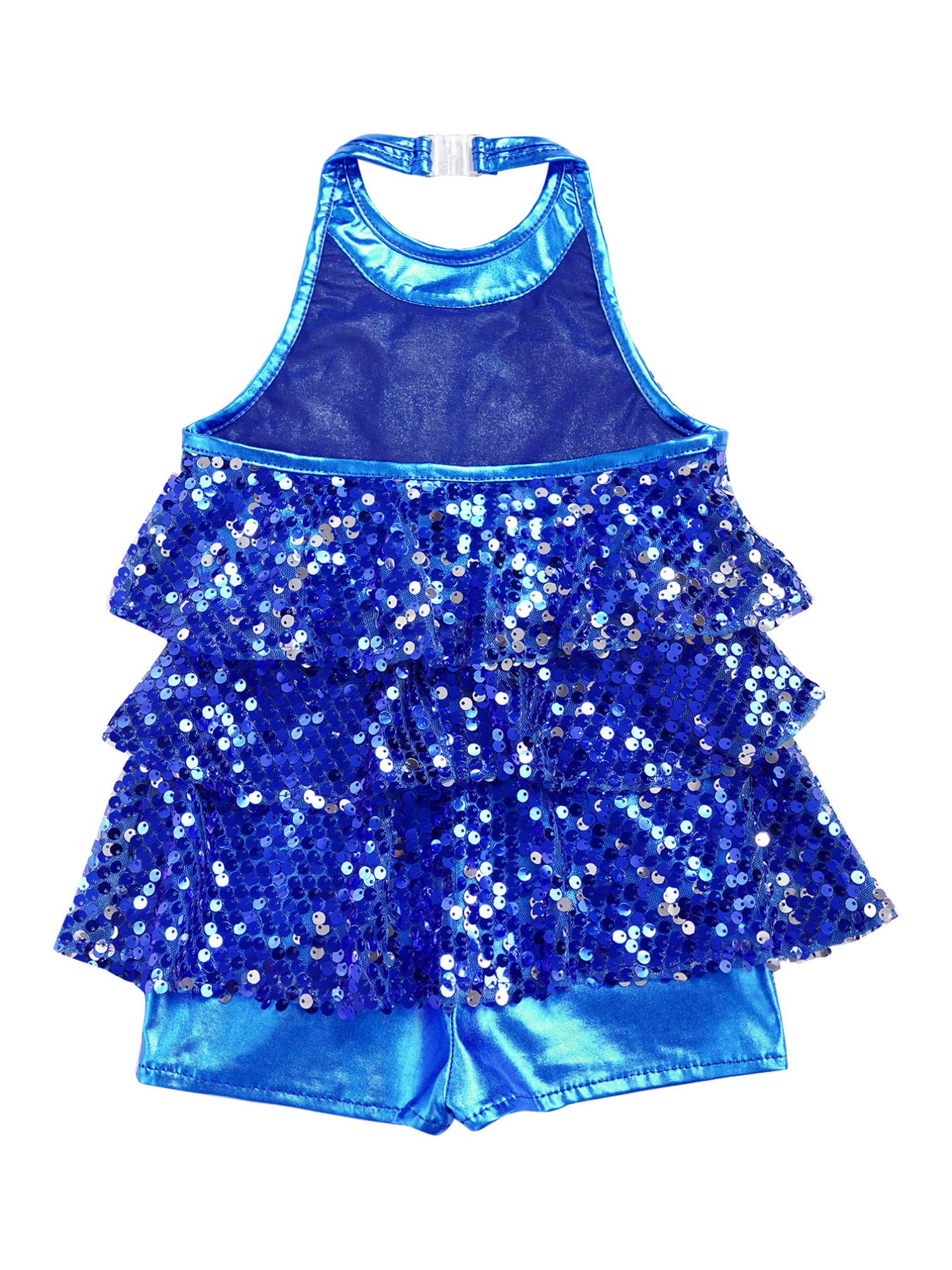 Sparkly Sequins Dance Dress for Girls - Kids Latin Ballet Salsa Samba Costume with Tassels | Perfect for Dance Competitions, Recitals & Performances