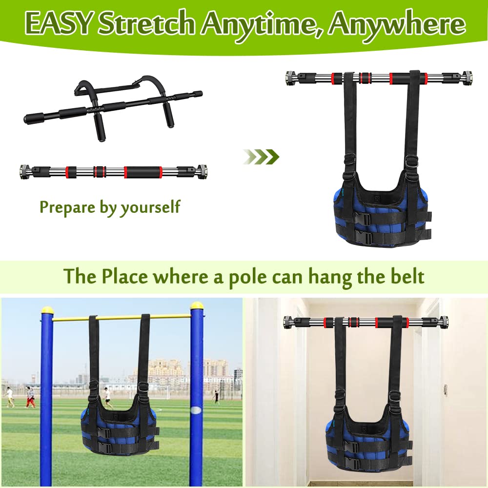 MyBow Back Stretcher - Spinal Decompression Belt for Lumbar Pain Relief, Herniated Disc Treatment & Posture Correction (42-50 Inch) - Alternative to Inversion Tables & Traction Devices | Perfect for Home Use, Office Stretching & Physical Therapy Recovery