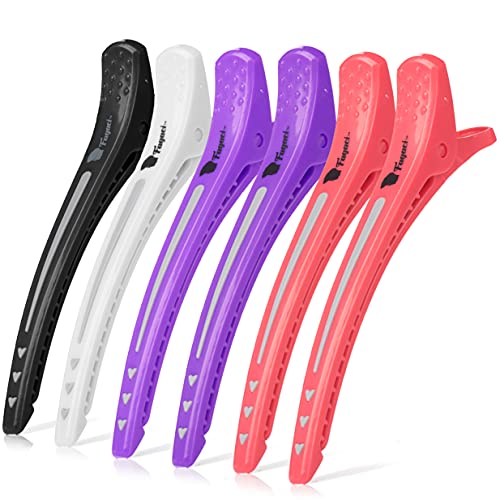 Firm Grip Hair Clips with Silicone Band - Duckbill & Alligator Hair Styling Clips for Women - Durable Salon Hair Clips for Sectioning & Styling - Perfect for Home, Salon & Professional Hairstyling