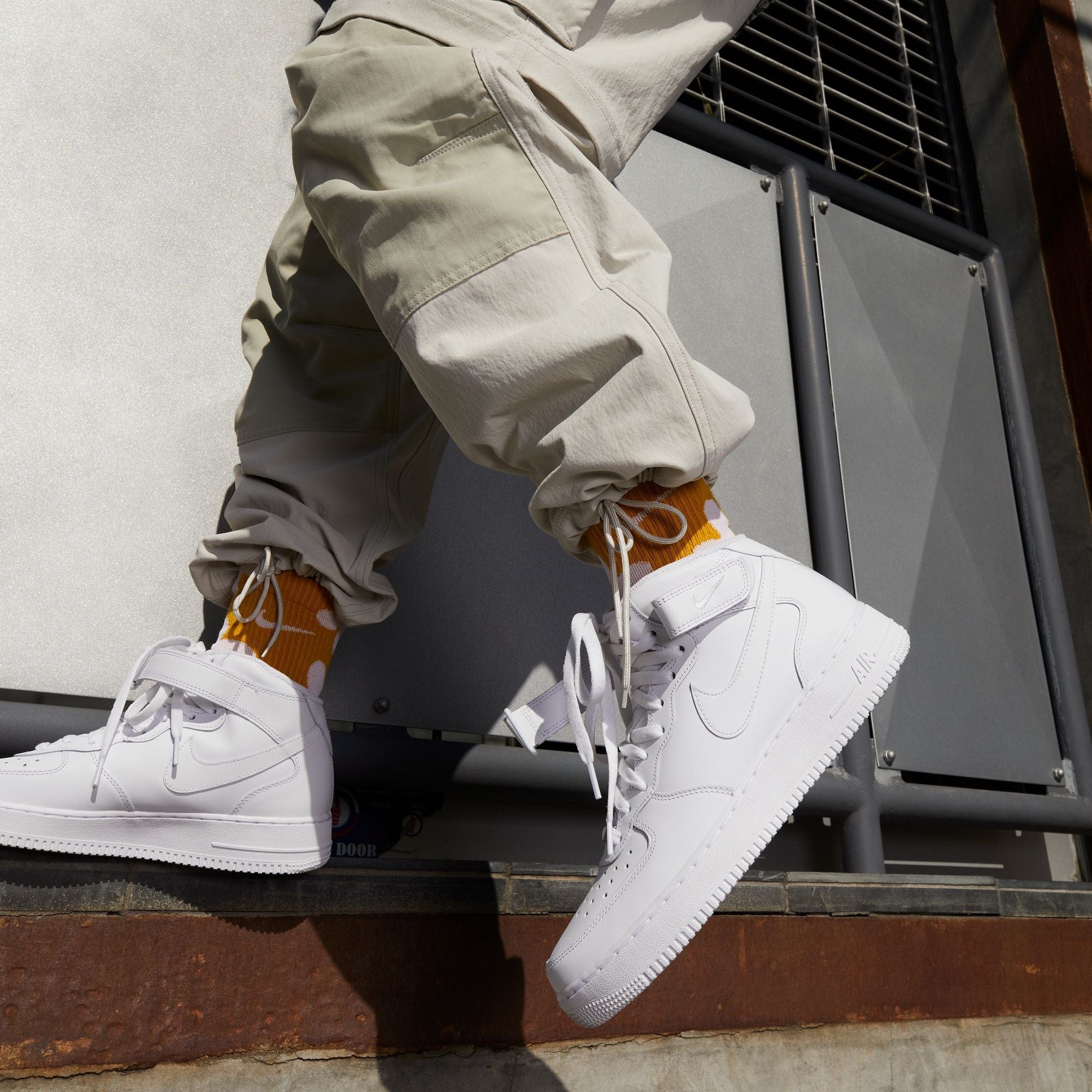 Nike Air Force 1 Mid '07 Men's Basketball Shoes - Classic White Sneakers for Casual Wear & Street Style | Perfect for Everyday Outfits, Gym, and Urban Fashion