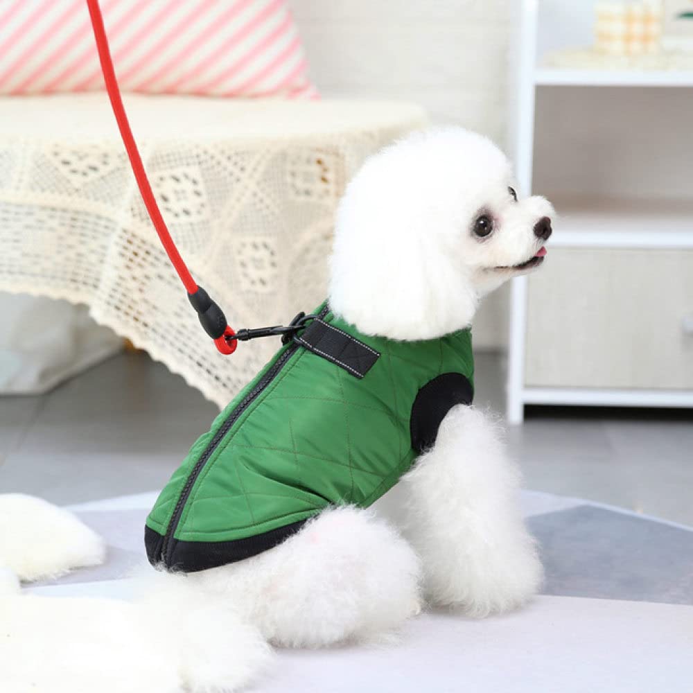 HUANSUN Dog Clothes - Cotton Pull Button Vest for Small & Medium Dogs, Warm Winter Coat with Bullfight Design, Perfect for Autumn & Winter Outdoor Walks and Indoor Comfort