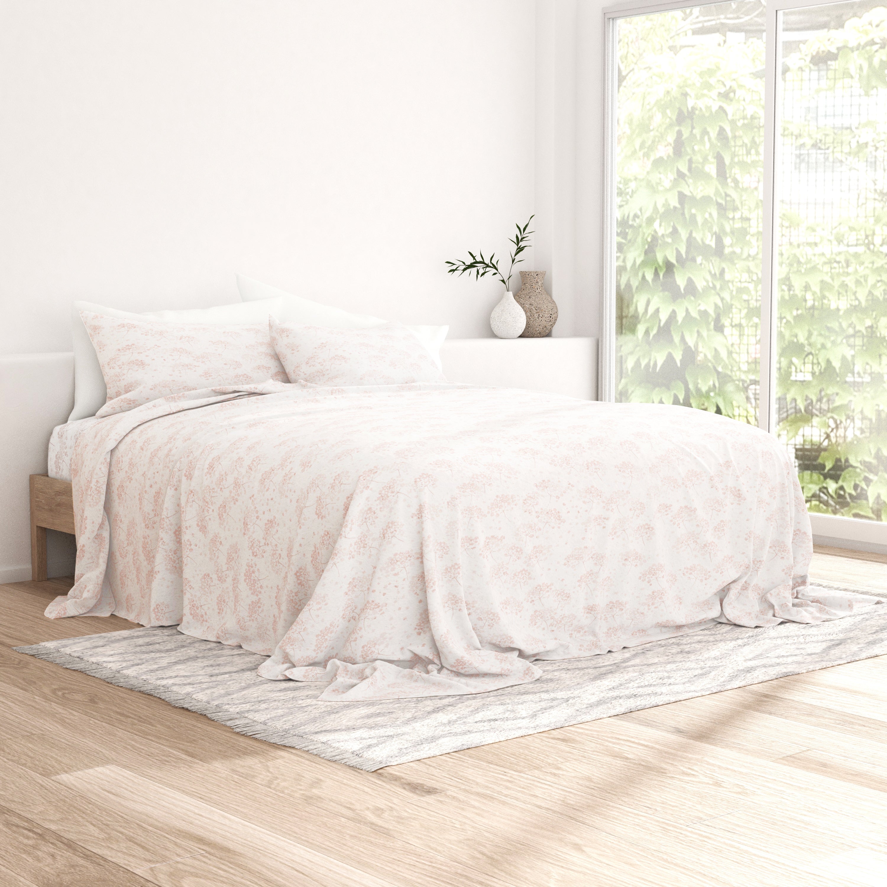 Premium 4-Piece Flannel Sheet Set - Ultra Soft & Cozy Bedding for Cold Weather - Queen Size Winter Bed Sheets - Perfect for Fall & Winter Nights
