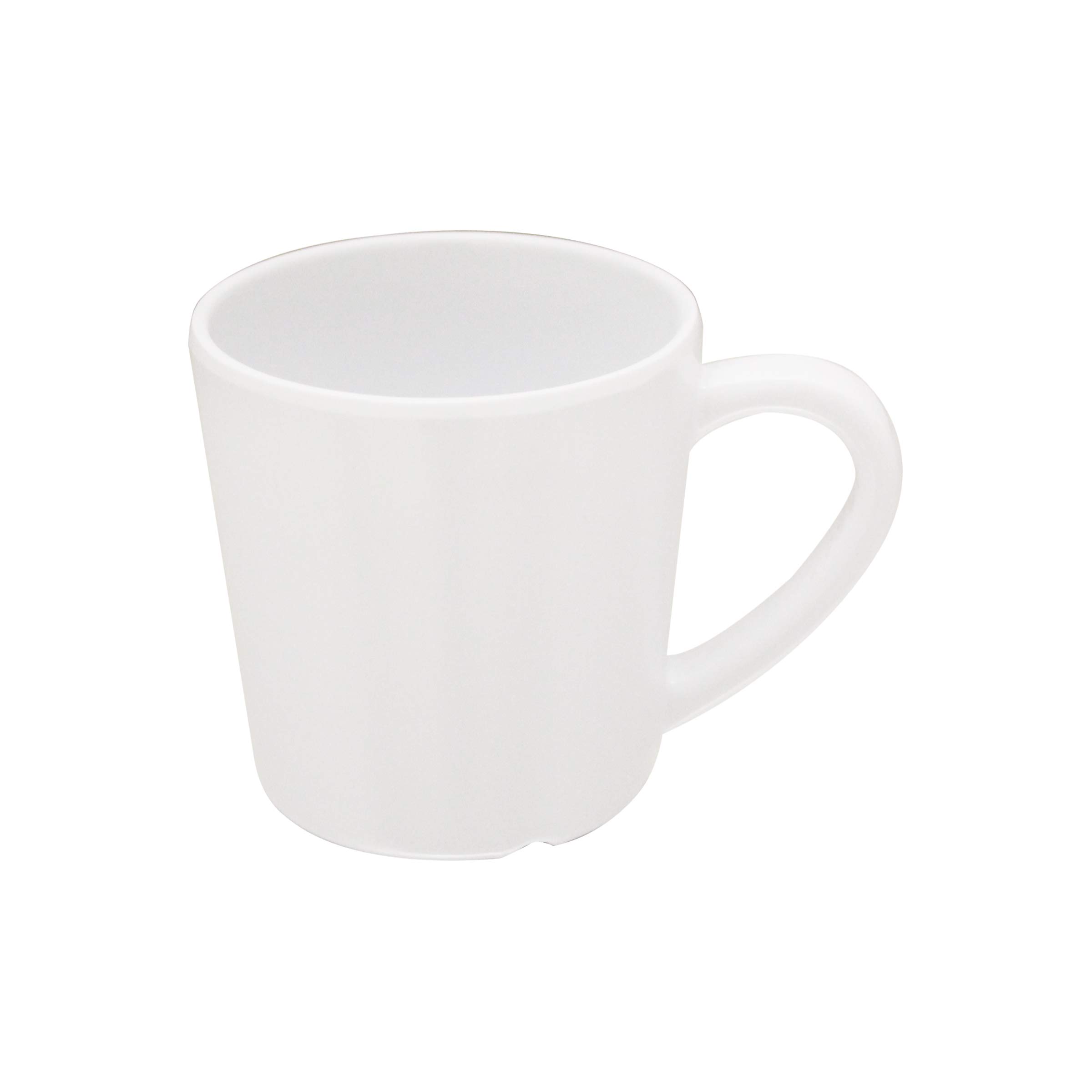 Thunder Group White Melamine 3.125 Inch 7 oz Coffee Mug - Set of 12 Durable Cups for Restaurants, Cafes & Outdoor Dining