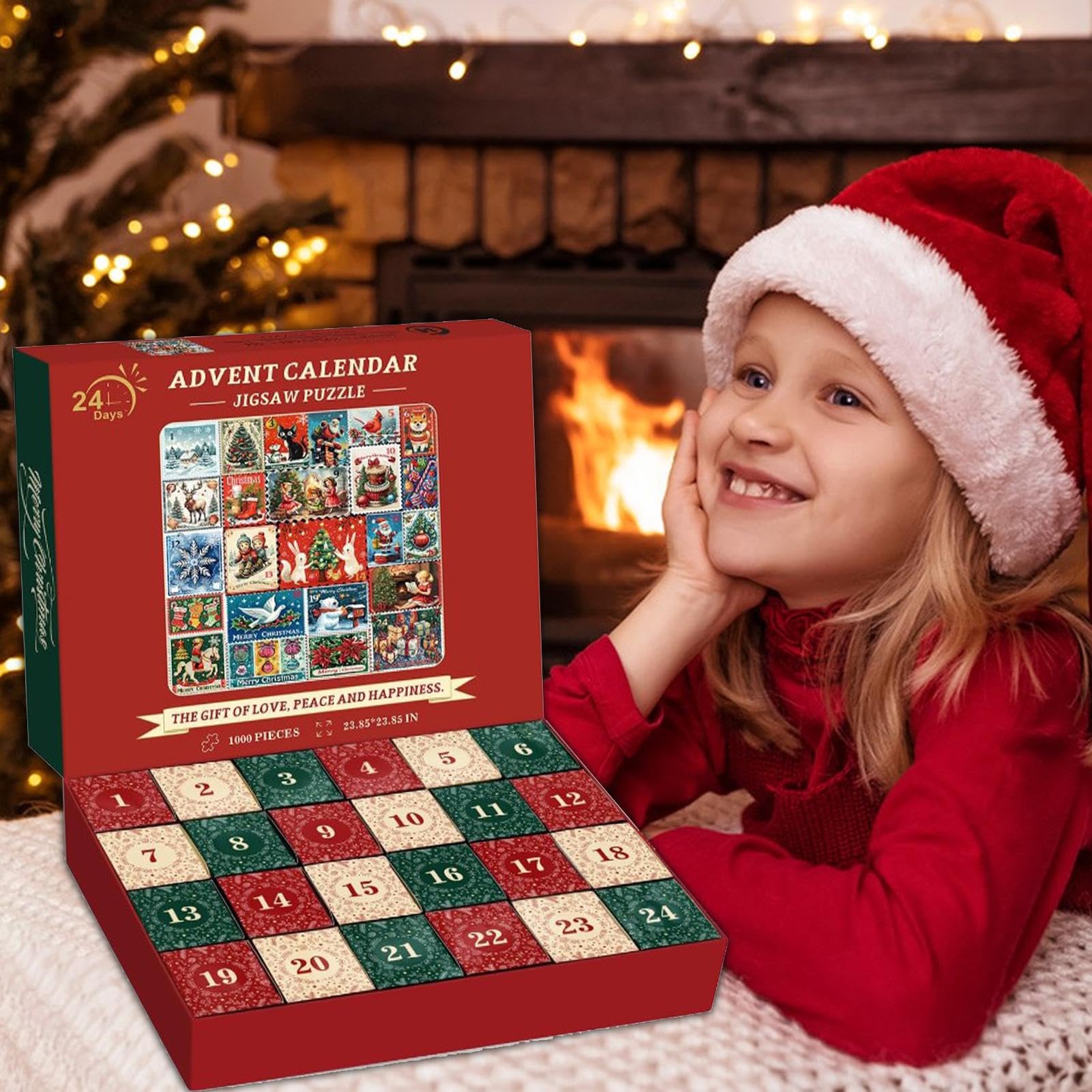 Christmas Countdown Puzzle, Advent Calendar Puzzle 1000 Pieces | Holiday Puzzle for Home Decor, Christmas Gifts, Family Activities & Festive Fun | Perfect for Countdown to Christmas, Family Bonding & Seasonal Decorations