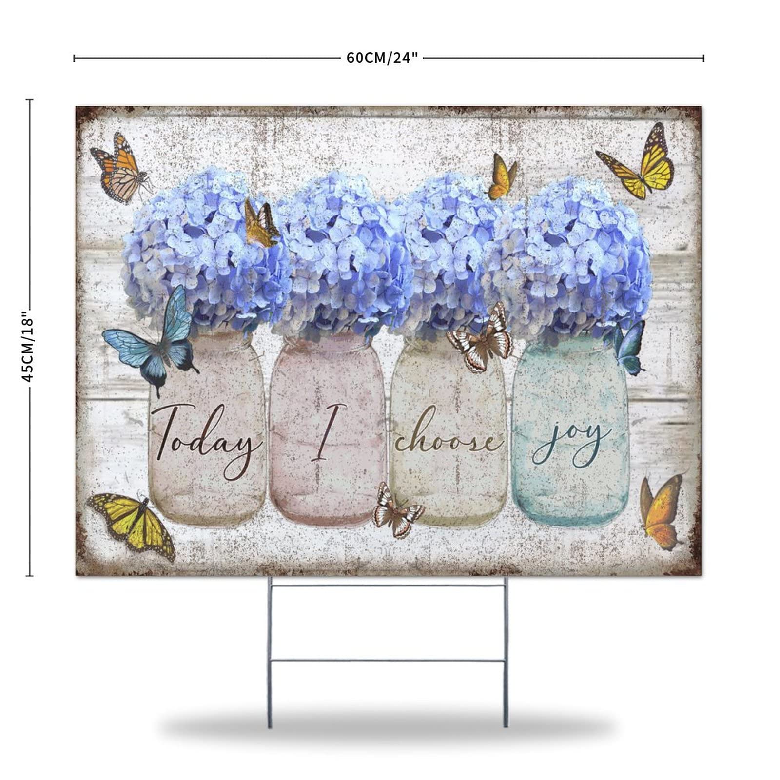French Lavender Garden Sign - Double Sided Weatherproof Yard Decor for Outdoor & Lawn