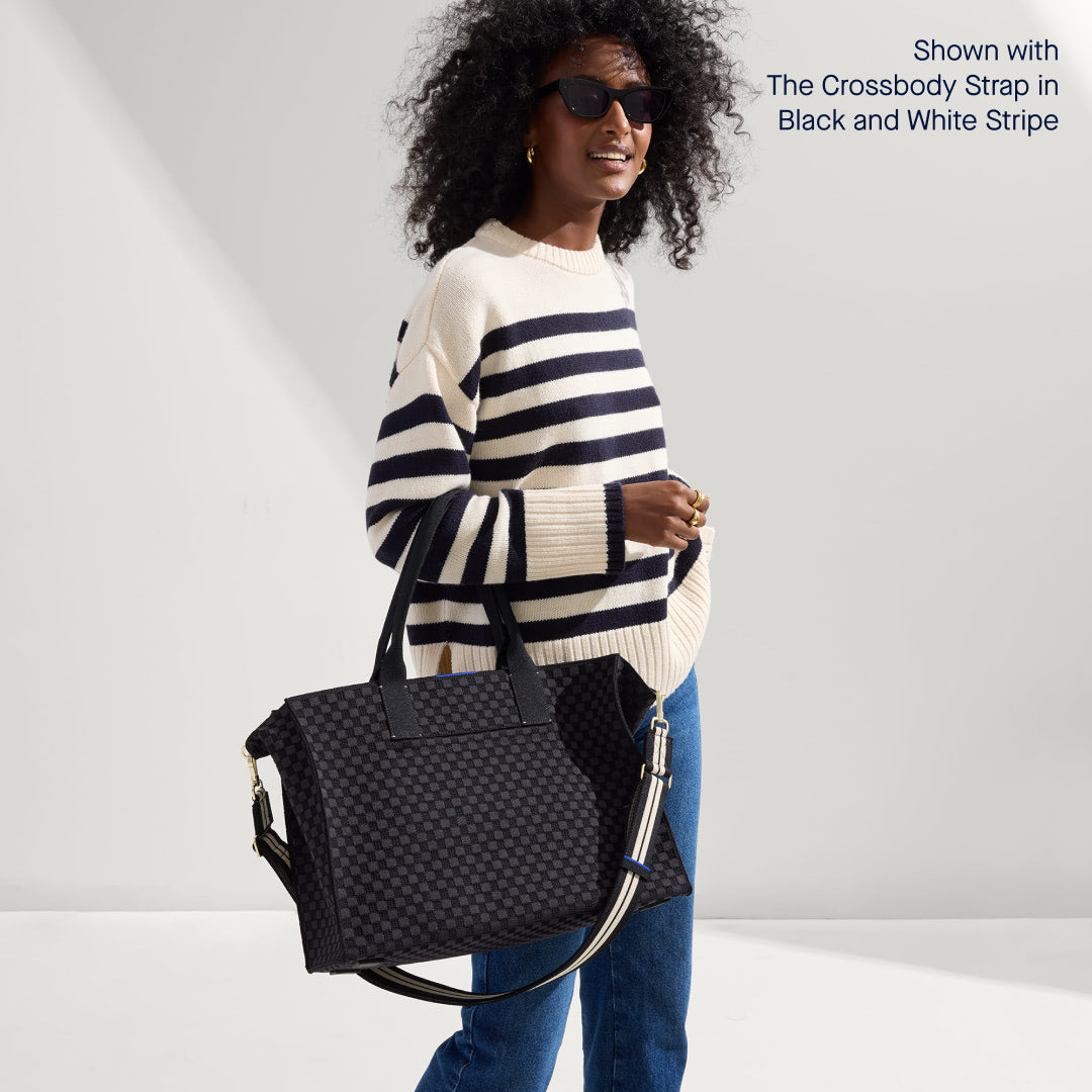 Classic Black Sand Tote Bag - Stylish & Durable Women's Handbag for Work, Travel & Everyday Use