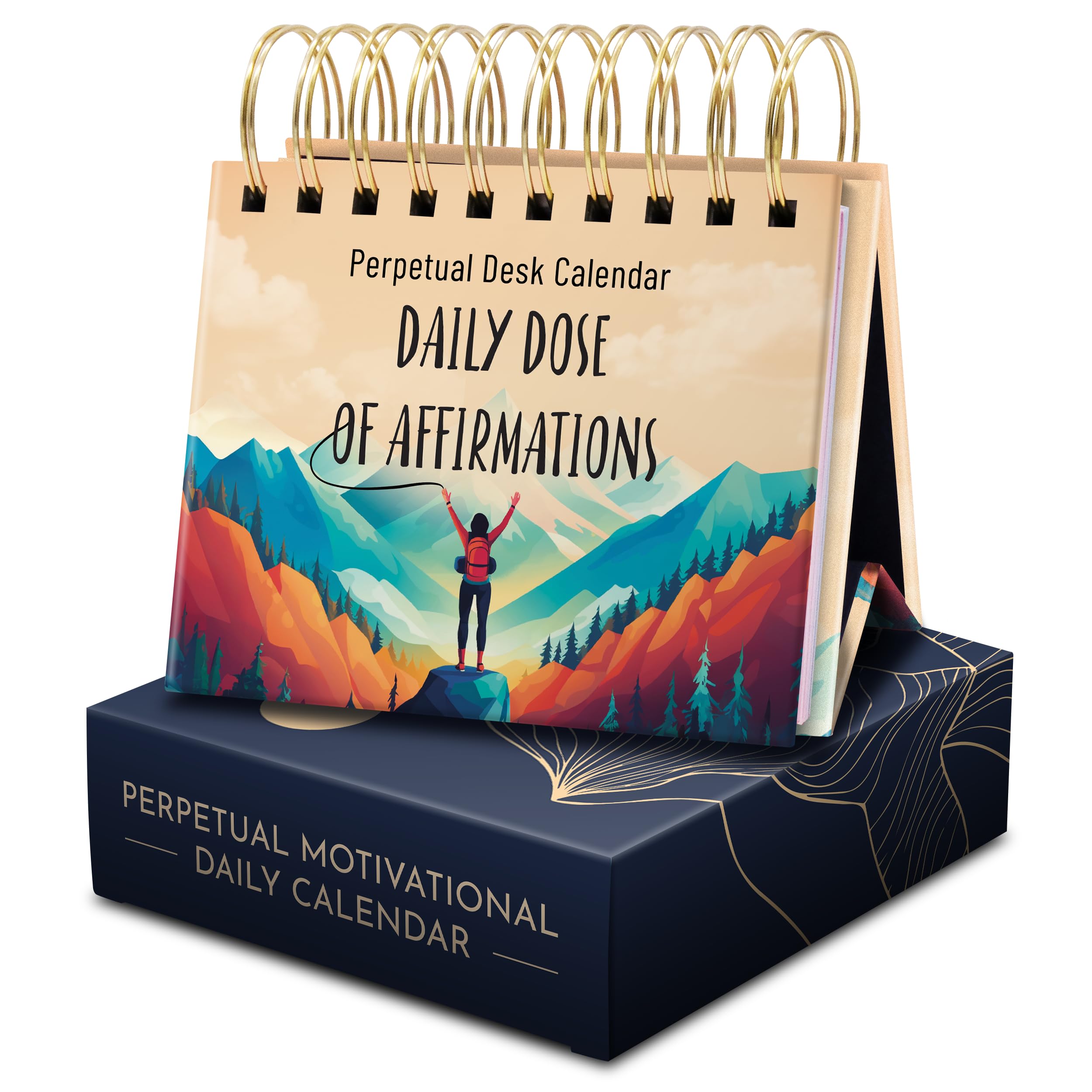 RYVE Daily Affirmation Calendar - Motivational Desk Calendar with 365 Positive Affirmations for Women | Inspirational Office Decor & Self-Care Gift for Women | Perfect for Home, Office, Meditation & Mindfulness Practice