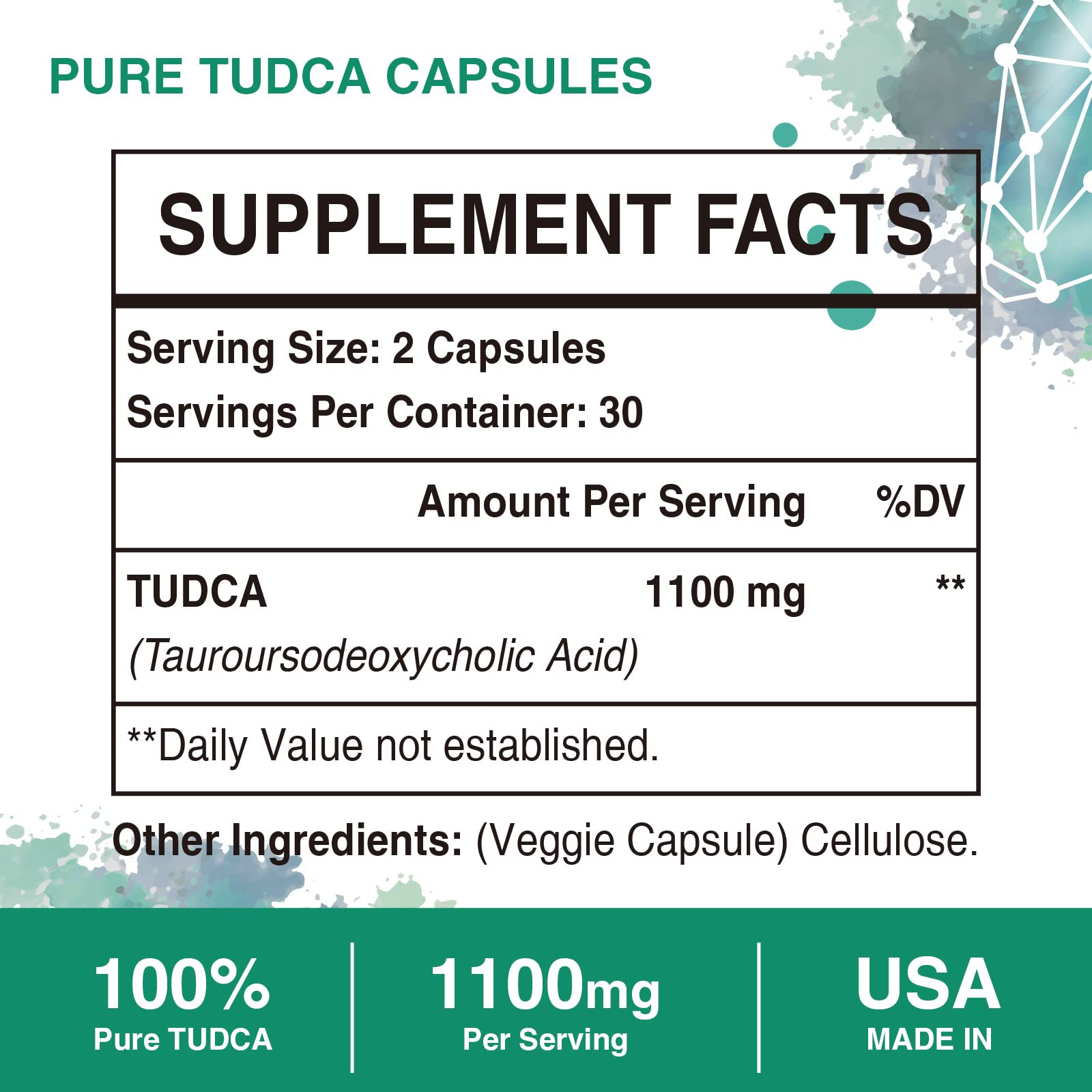 Premium TUDCA 1100mg Liver Support Supplement - Ultra Strength Bile Salt for Liver Detox, Cleanse & Repair | 3rd Party Tested | 240 Capsules (4-Pack) | Supports Liver Health for Alcohol Recovery, Fatty Liver & Digestive Wellness
