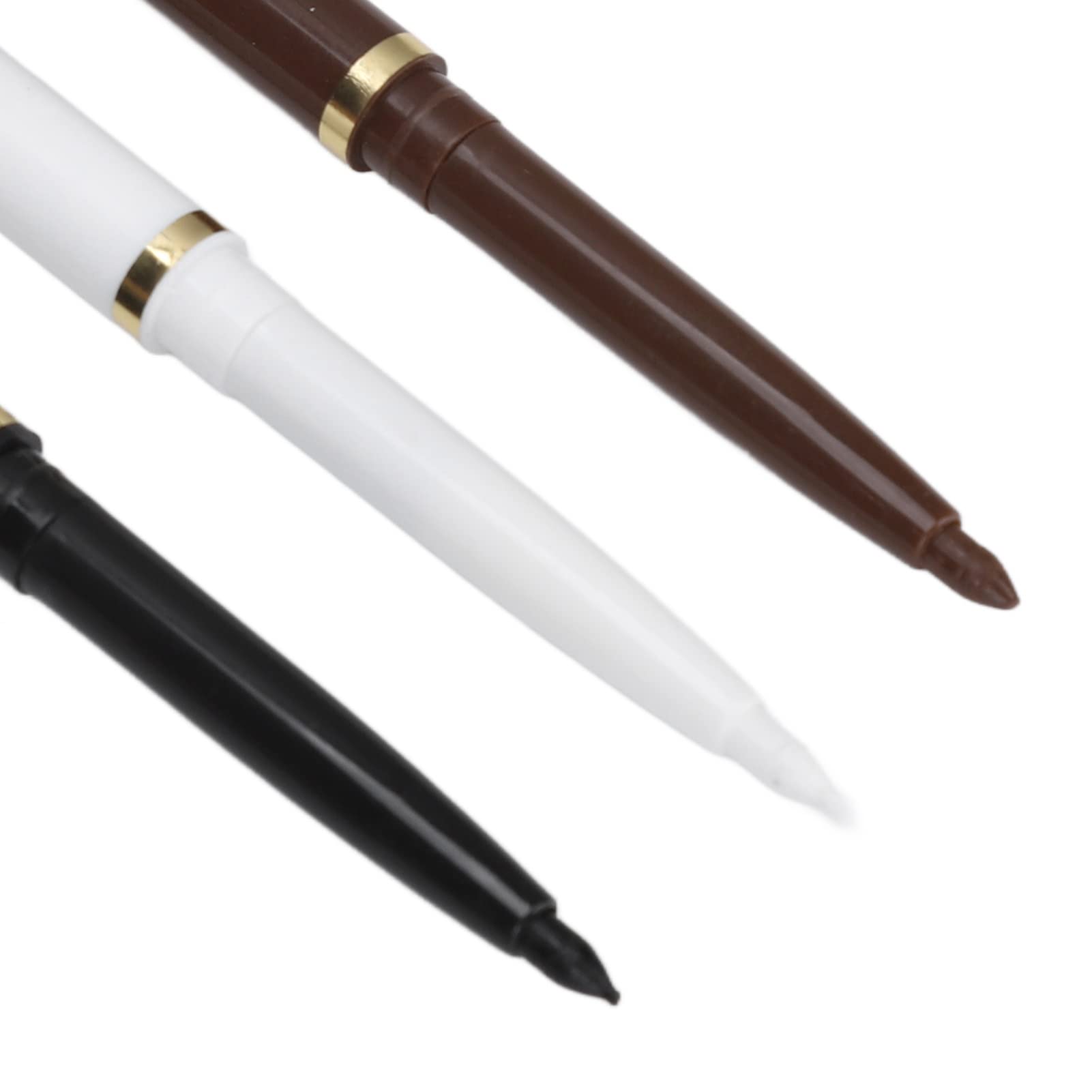 Beard Filler Pen for Men - 3 Pack Beard Contour Pencils in White, Black & Brown - Natural Looking Facial Hair Enhancer & Color Touch Up - Perfect for Sparse Beards, Patchy Areas & Grooming Routine (Home, Travel, Daily Use)