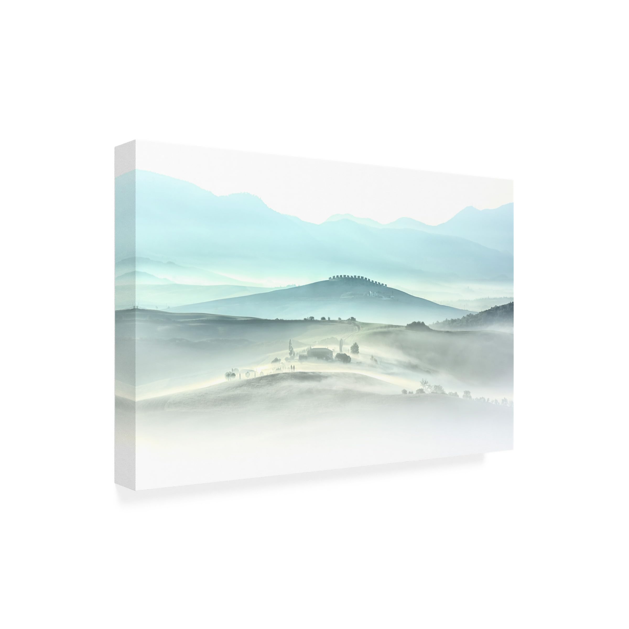 Larry Deng 'Tuscany' Canvas Art Print - Handmade Wall Decor for Living Room, Bedroom & Office - Italian Landscape Painting - Trademark Fine Art Collection