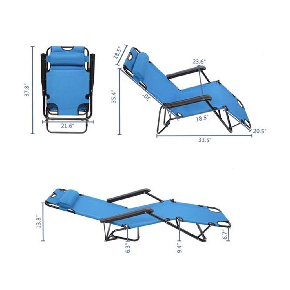 Portable Dual-Purpose Folding Reclining Camping Chair RHC-202 - Lightweight Extendable Outdoor Chair for Backyard, Beach & Picnic (Blue) | Perfect for Camping, Fishing & Garden Relaxation