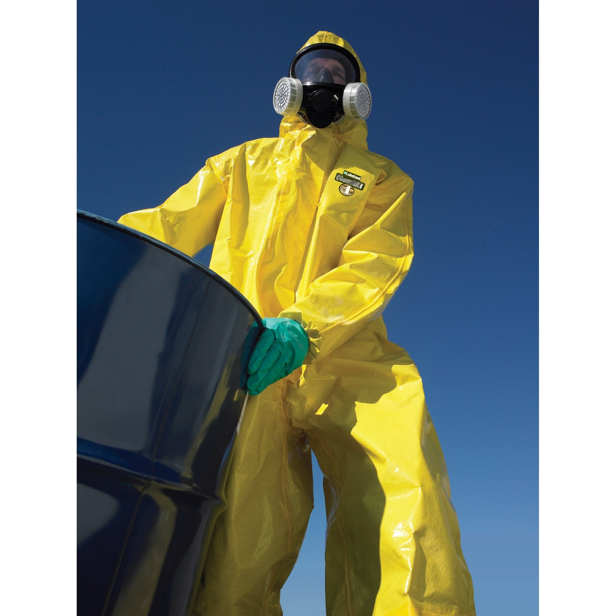 Lakeland ChemMAX 1 Protective Suit - Type 3, 4, 5 & 6 Chemical Resistant Coverall for Hazardous Work Environments | Ideal for Industrial, Laboratory & Emergency Response Use