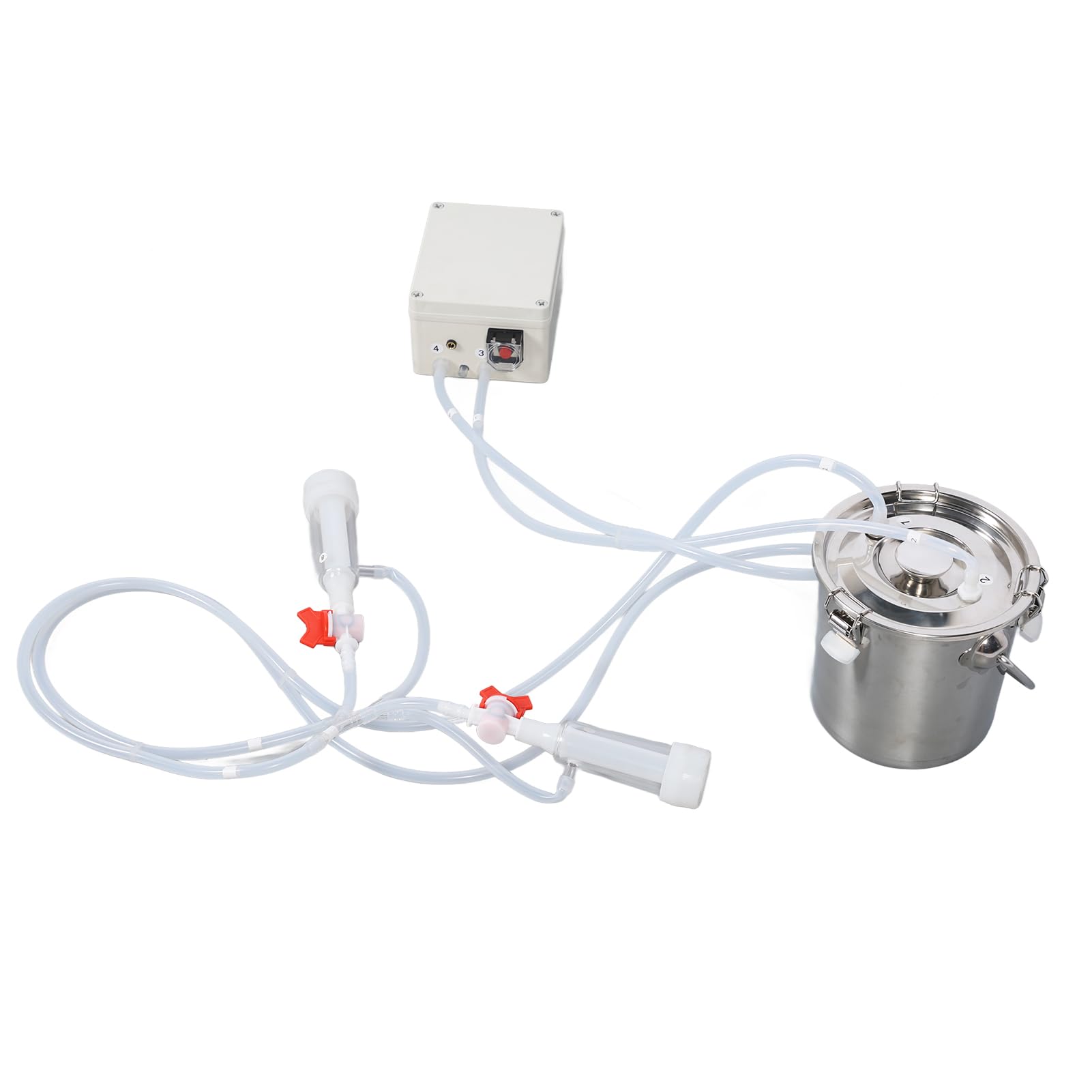 Electric Goat Milking Machine with 3000mAh Rechargeable Battery - Portable Milking Supplies for Small Farms & Homesteads - Perfect for Dairy Goat Milking, Cheese Making & Farm Use