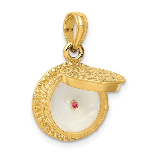 14K Yellow Gold Enamel Food Charm Pendant - 3D Happy Birthday Cake with Enamel Candle & Cake Topper | Elegant Jewelry Gift for Women, Birthday Party, Anniversary Celebration & Special Occasions