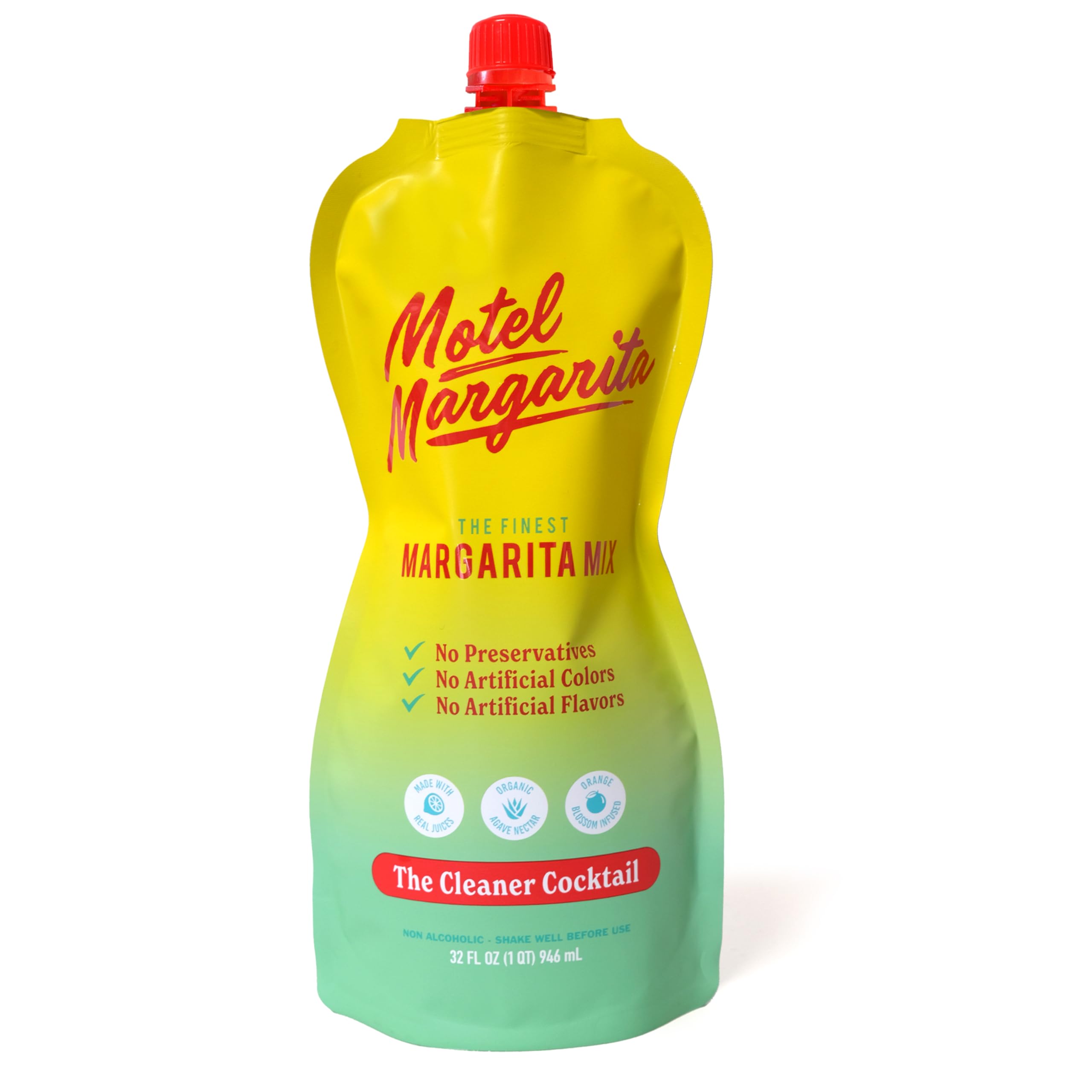 Motel Margarita Preservative-Free Margarita Mix - Vegan, Non-GMO, Dairy Free, Gluten Free, No Artificial Colors (32oz Pouch) - Perfect for Cocktails, Parties & Home Bars