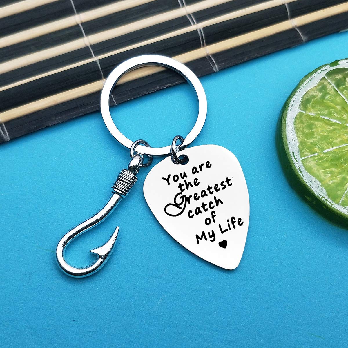 Best Fishing Keychain Gift for Boyfriend, Fiance, Husband - 'You Are the Greatest Catch' - Wedding, Anniversary, Valentine's Day, Christmas & Birthday Present for Men - Perfect for Anglers & Romantic Occasions
