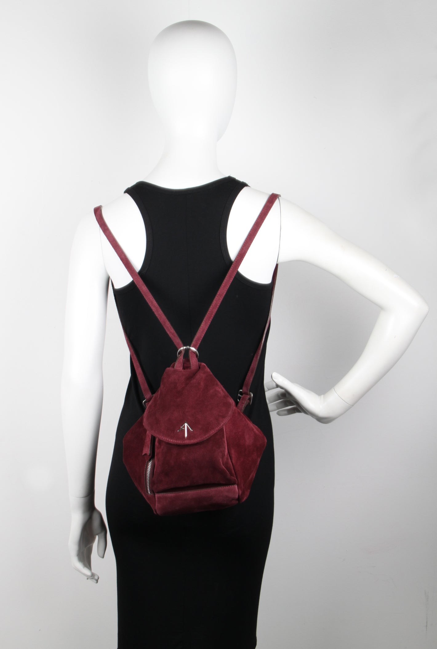 Premium Suede Fernweh Backpack in Burgundy - Stylish & Durable Travel Backpack for Hiking, College & Everyday Use