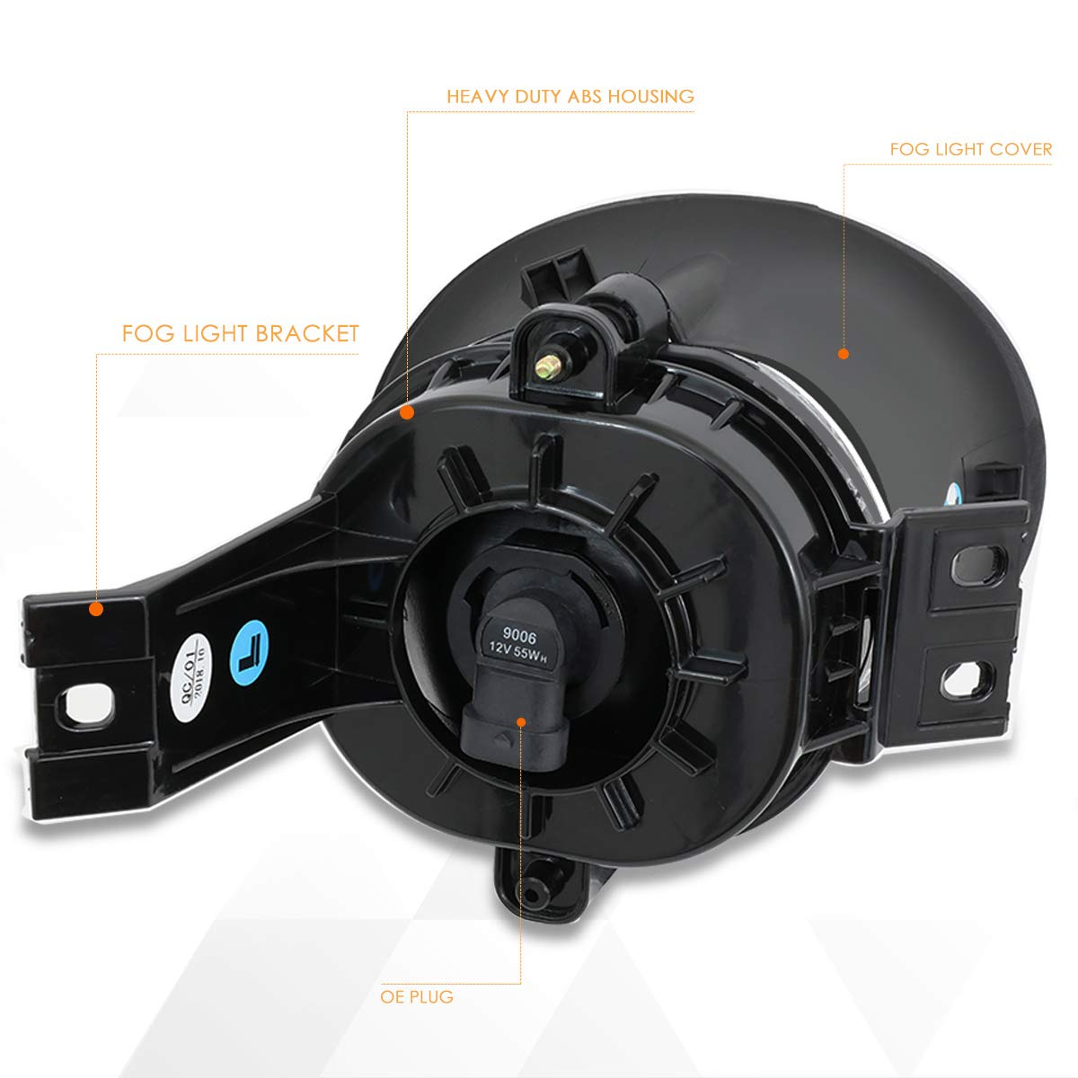 Smoked Lens Front Bumper Fog Light Kit with Bezel & Switch for 2002-2009 Ram Pickup - Perfect for Night Driving & Off-Road Adventures