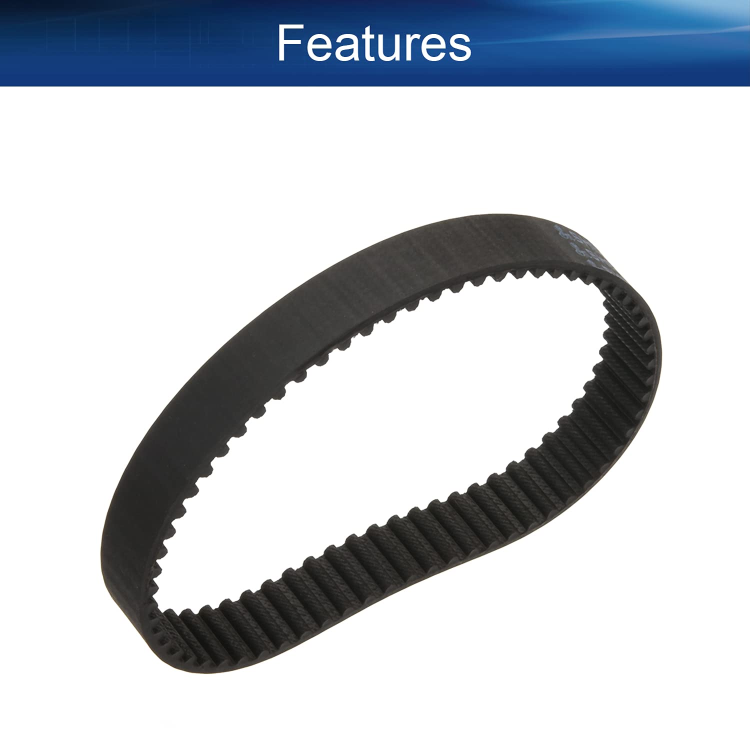 Heyiarbeit 5M330 Rubber Timing Belt - 5mm Pitch, 15mm Width, Arc Toothed Synchronous Belt for 3D Printers, CNC Machines & Industrial Equipment - High Precision Closed Loop Black Timing Belt for Smooth Power Transmission
