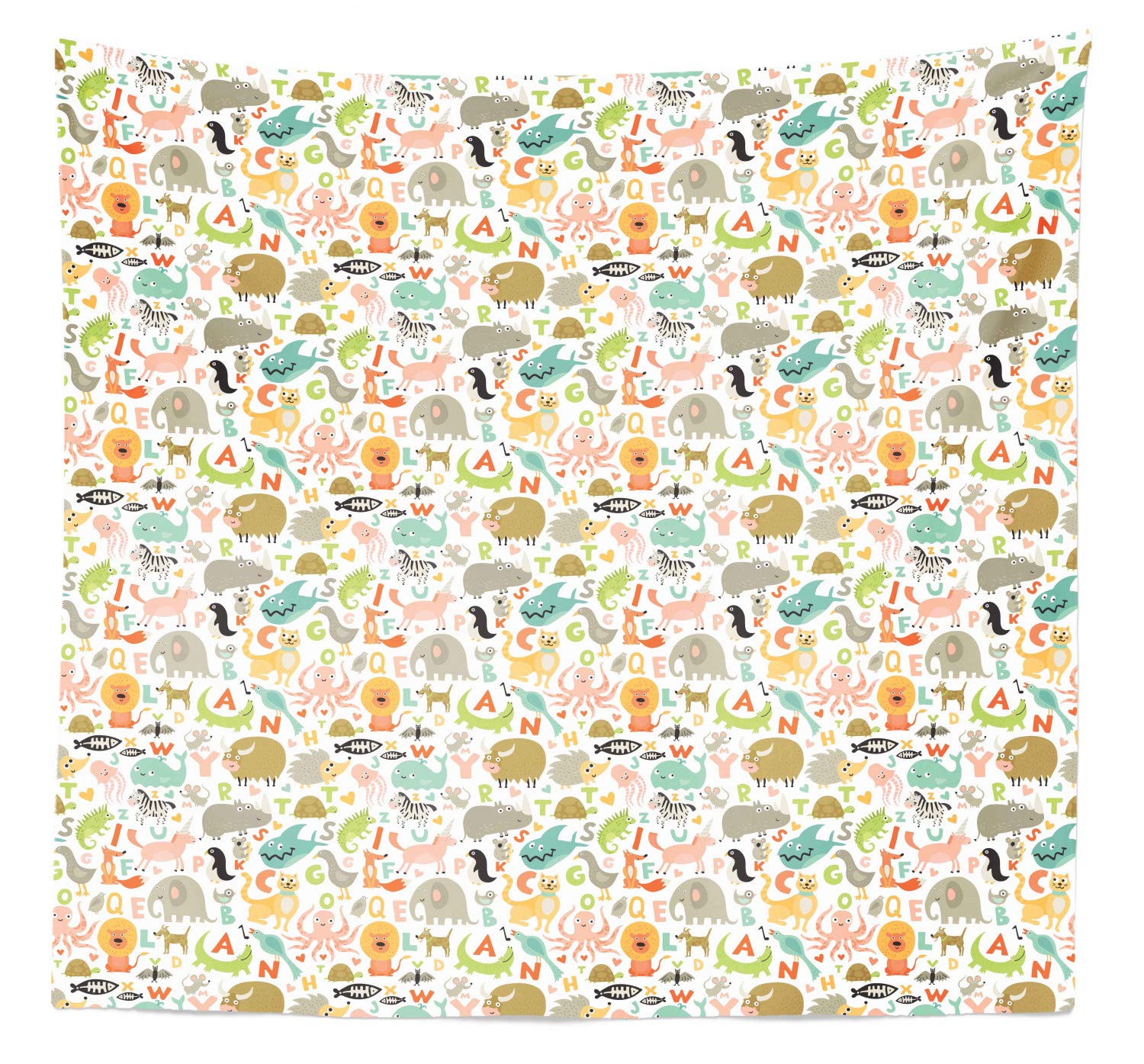 Ambesonne Cartoon Tapestry King Size 88
