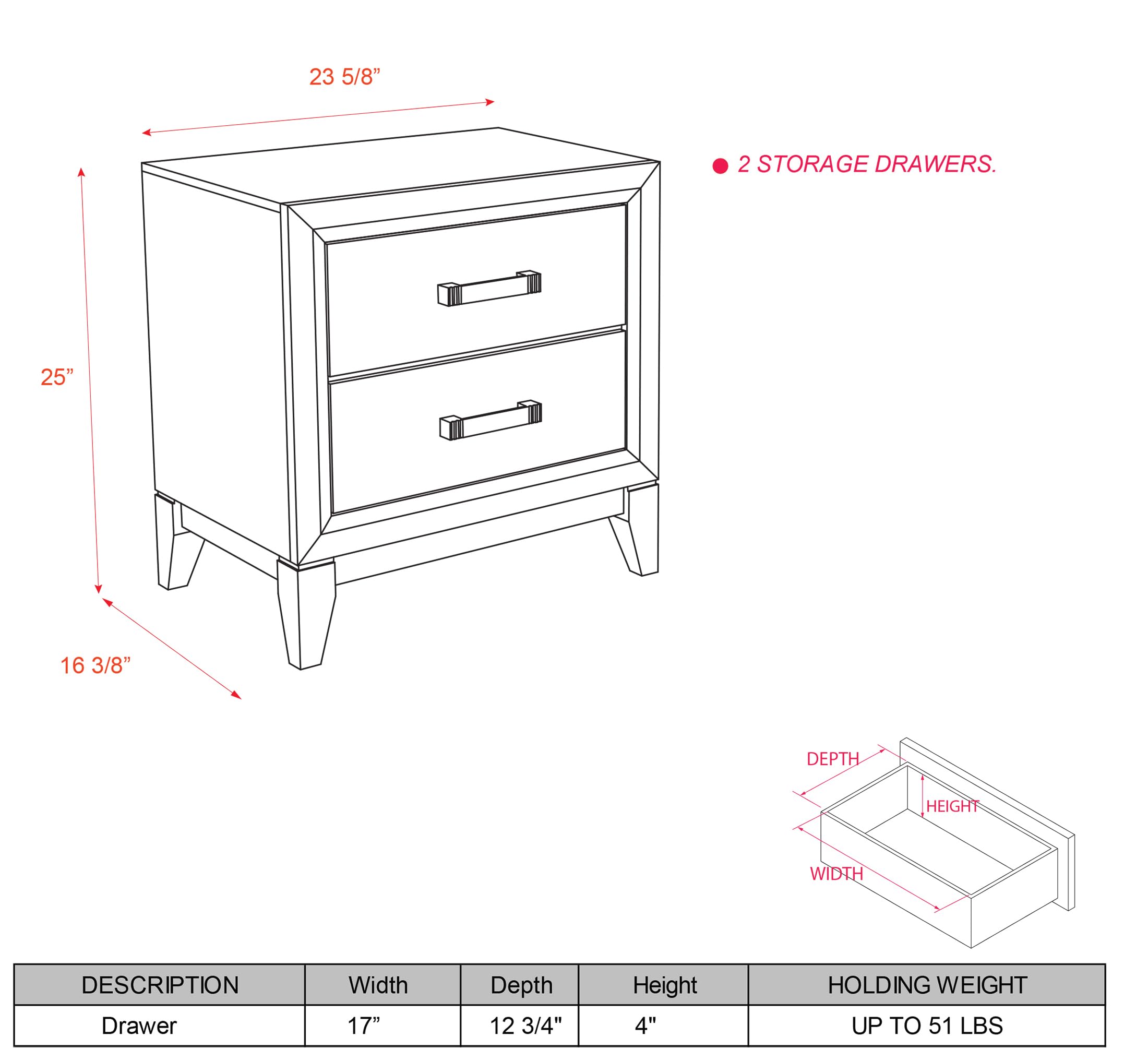 Kings Brand Furniture – Athens 5-Piece Queen Size Bedroom Set with Bed, Dresser, Mirror & 2 Night Stands – Modern Bedroom Furniture for Master Suite or Guest Room