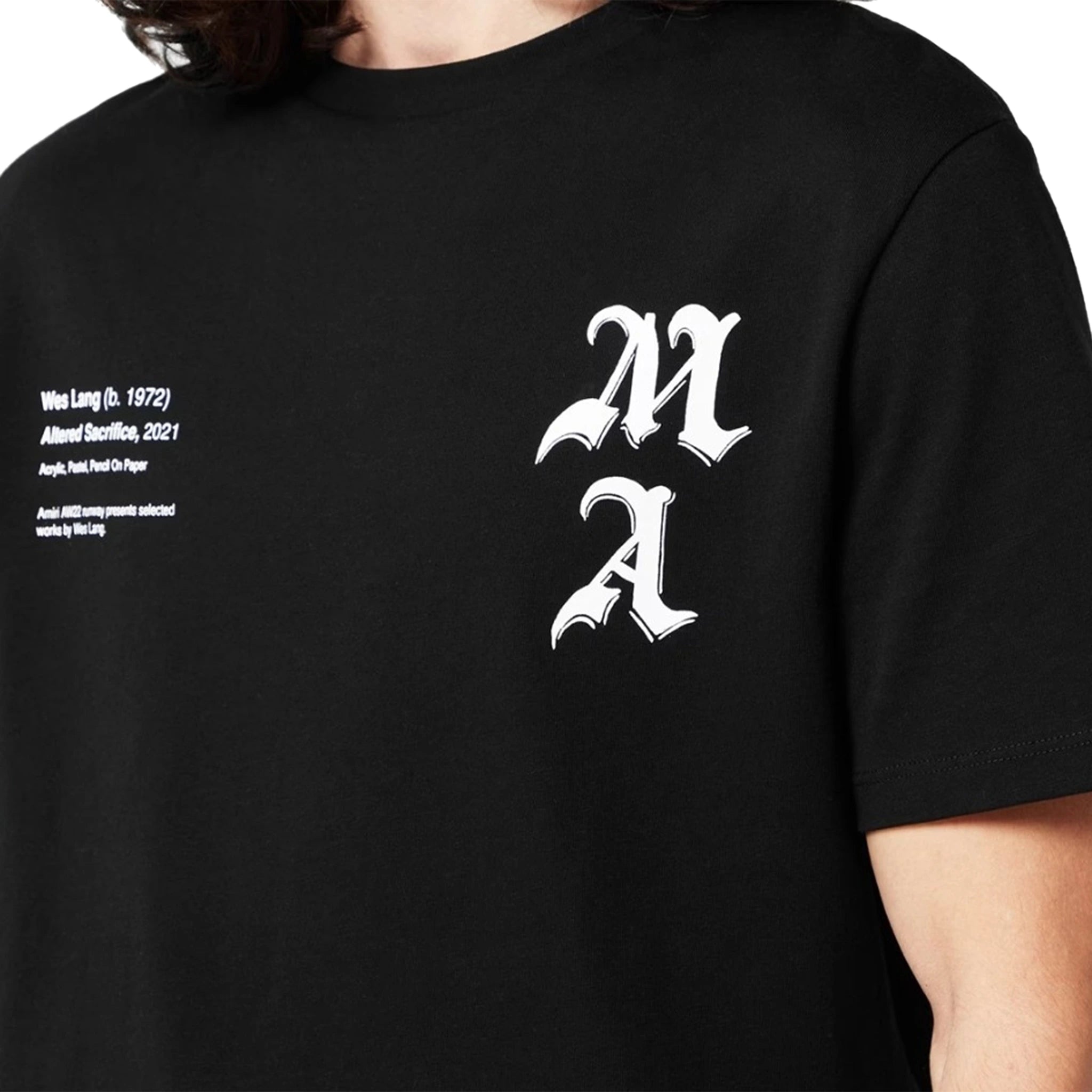 Amiri Wes Lang Checker Skull Black T-Shirt - Stylish Graphic Tee for Men, Streetwear Fashion, Casual Wear & Concert Outfits