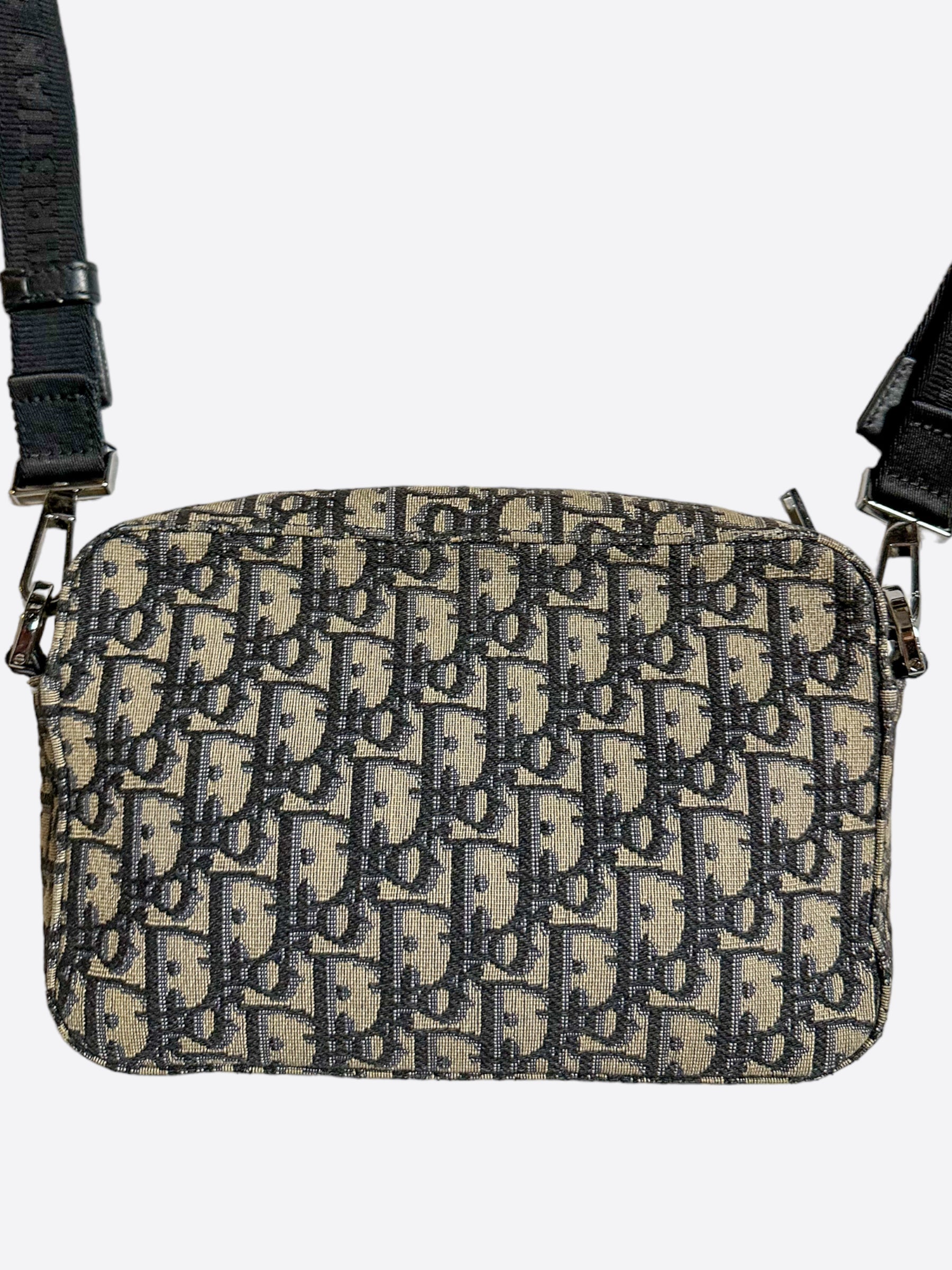 Dior Beige Oblique Safari Messenger Bag for Women - Luxury Designer Crossbody Handbag for Travel, Work & Everyday Use