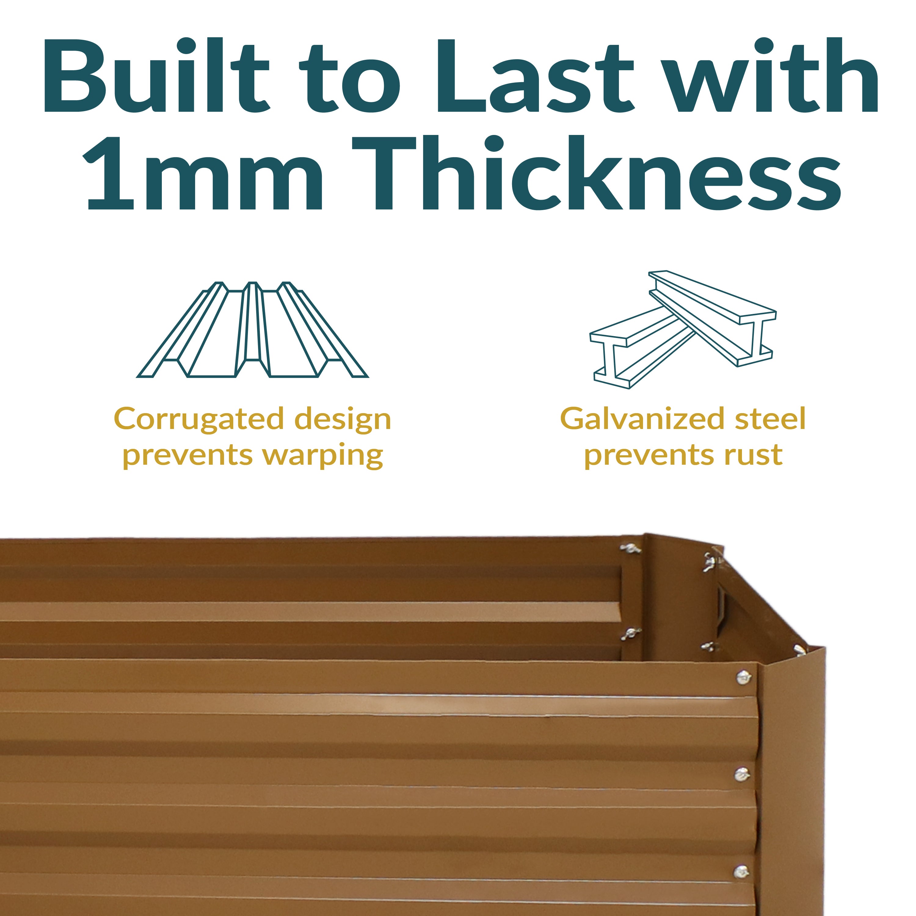 L-Shaped Galvanized Steel Raised Garden Bed Kit - Outdoor Gardening Planter Box for Vegetables, Flowers & Herbs - Perfect for Backyard, Patio & Urban Gardening