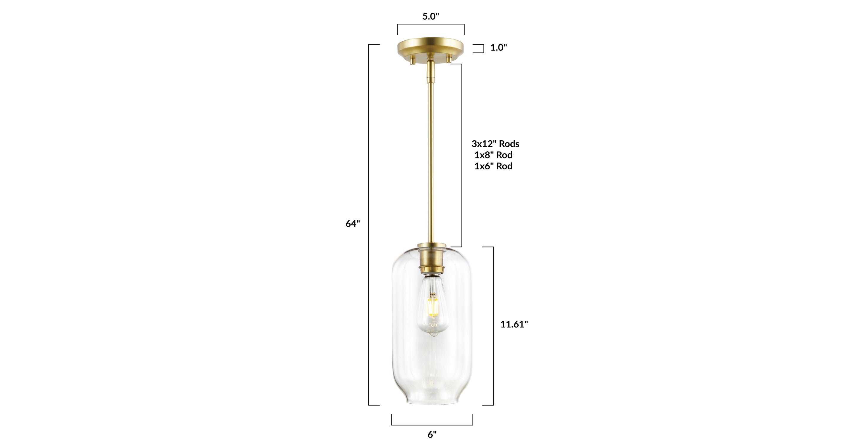 Modern Mila Pendant Light - Elegant Hanging Ceiling Lamp for Kitchen Island, Dining Room & Bedroom | Dimmable LED Lighting Fixture with Adjustable Height