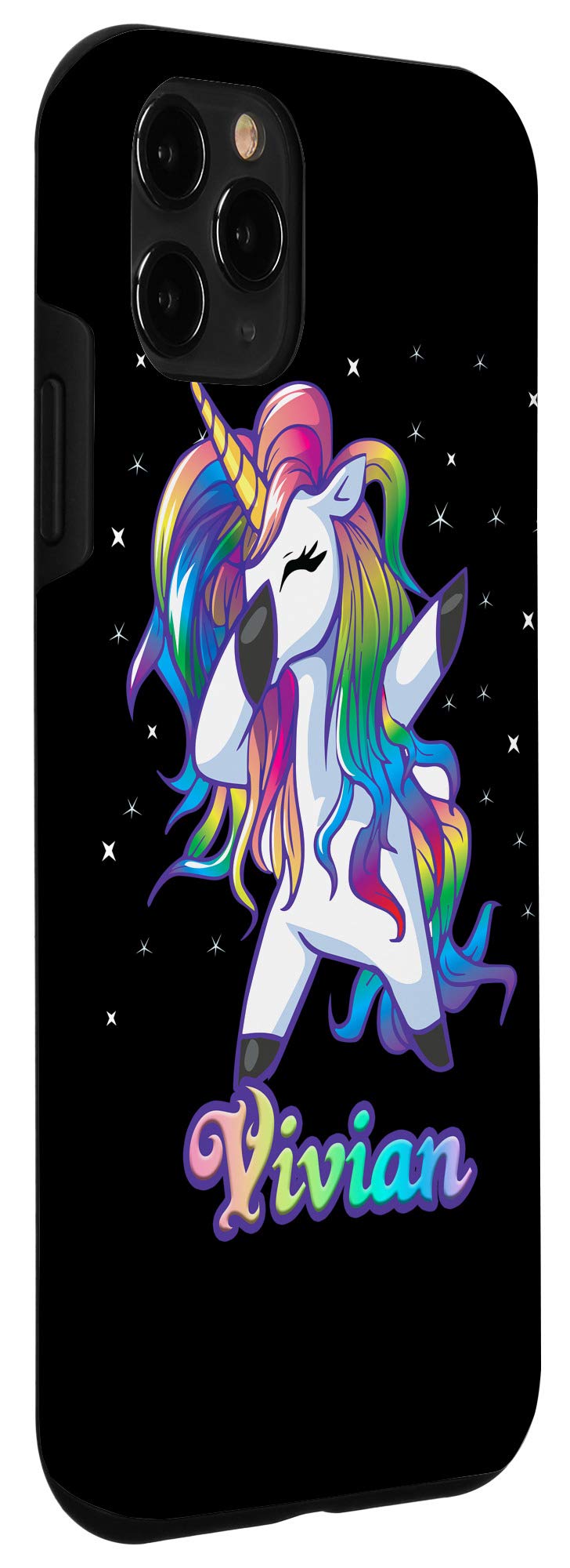 Custom Unicorn Dabbing iPhone 11 Pro Case - Personalized Vivian Design - Durable Protective Cover for Everyday Use, Travel & Work
