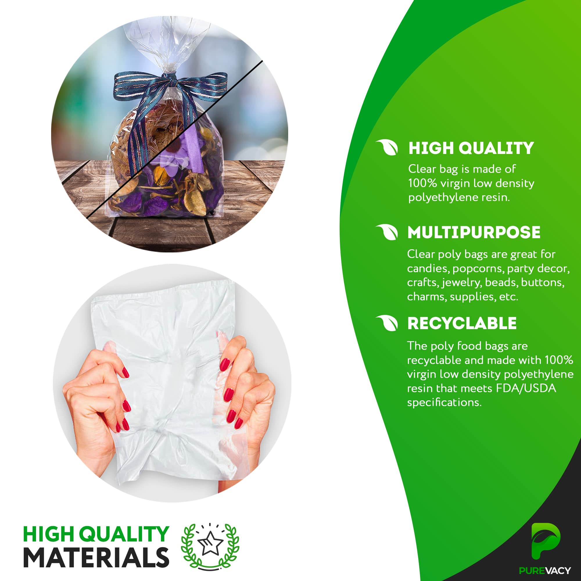 Clear Gusseted Poly Bags 5
