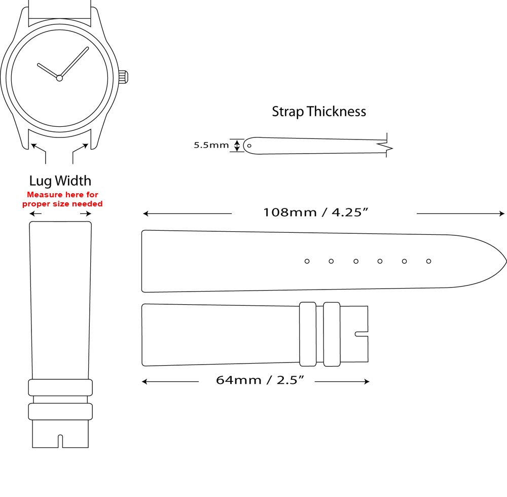 14mm Brown Sport Leather Replacement Watch Band - Durable & Comfortable for Men & Women - Perfect for Casual, Office & Outdoor Activities