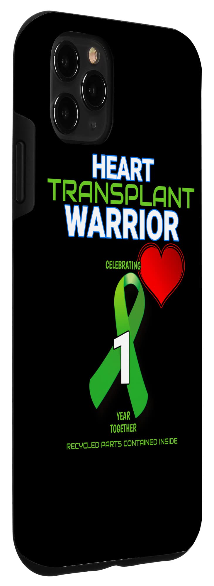 iPhone 11 Pro Max Case - Heart Transplant Survivor Warrior 1st Anniversary Commemorative Phone Cover - Perfect for Medical Survivors, Awareness Support & Special Occasion Gifting