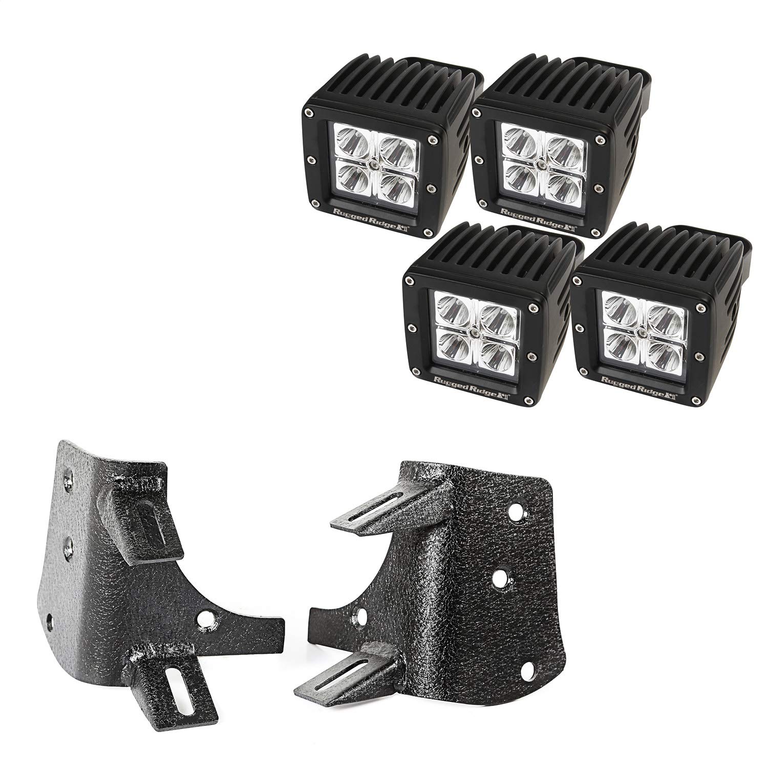 Rugged Ridge 11232.38 Dual A-Pillar LED Light Kit with 3